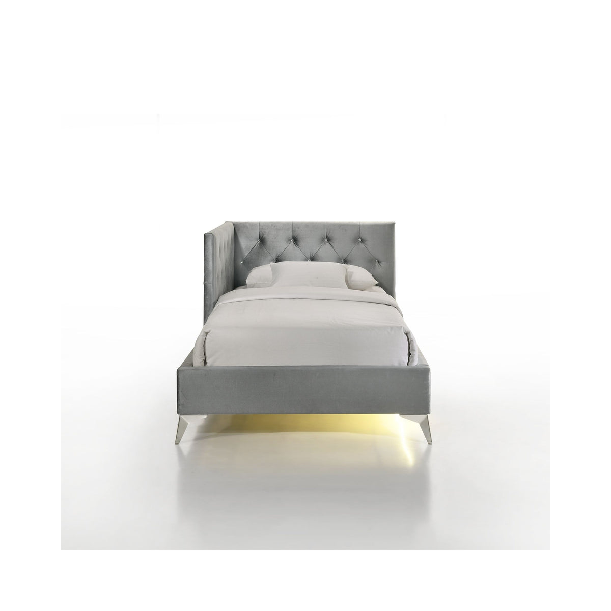 Amberley Twin UPH Corner Bed with LED and USB in Grey