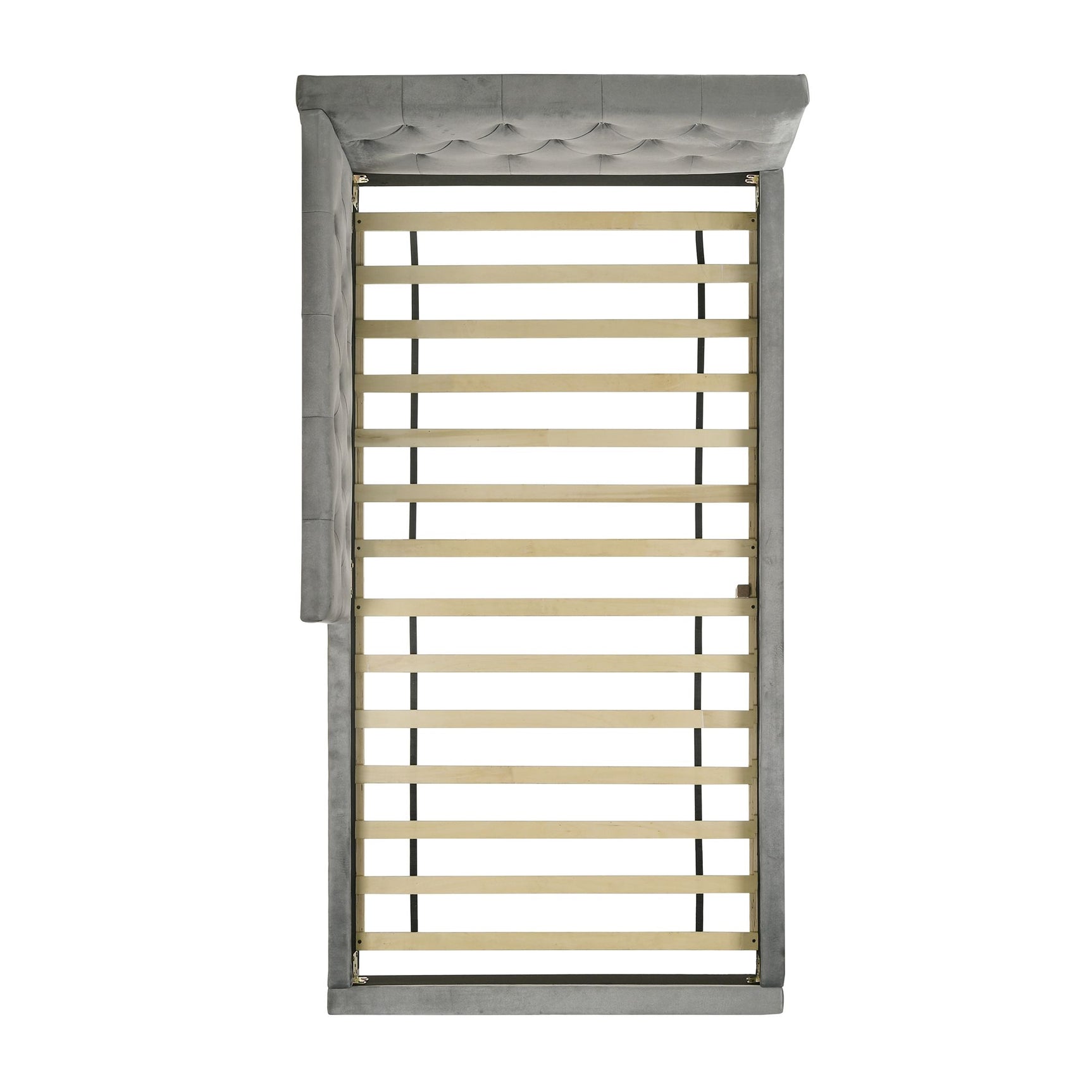 Amberley Twin UPH Corner Bed with LED and USB in Grey - Tampa Furniture Outlet