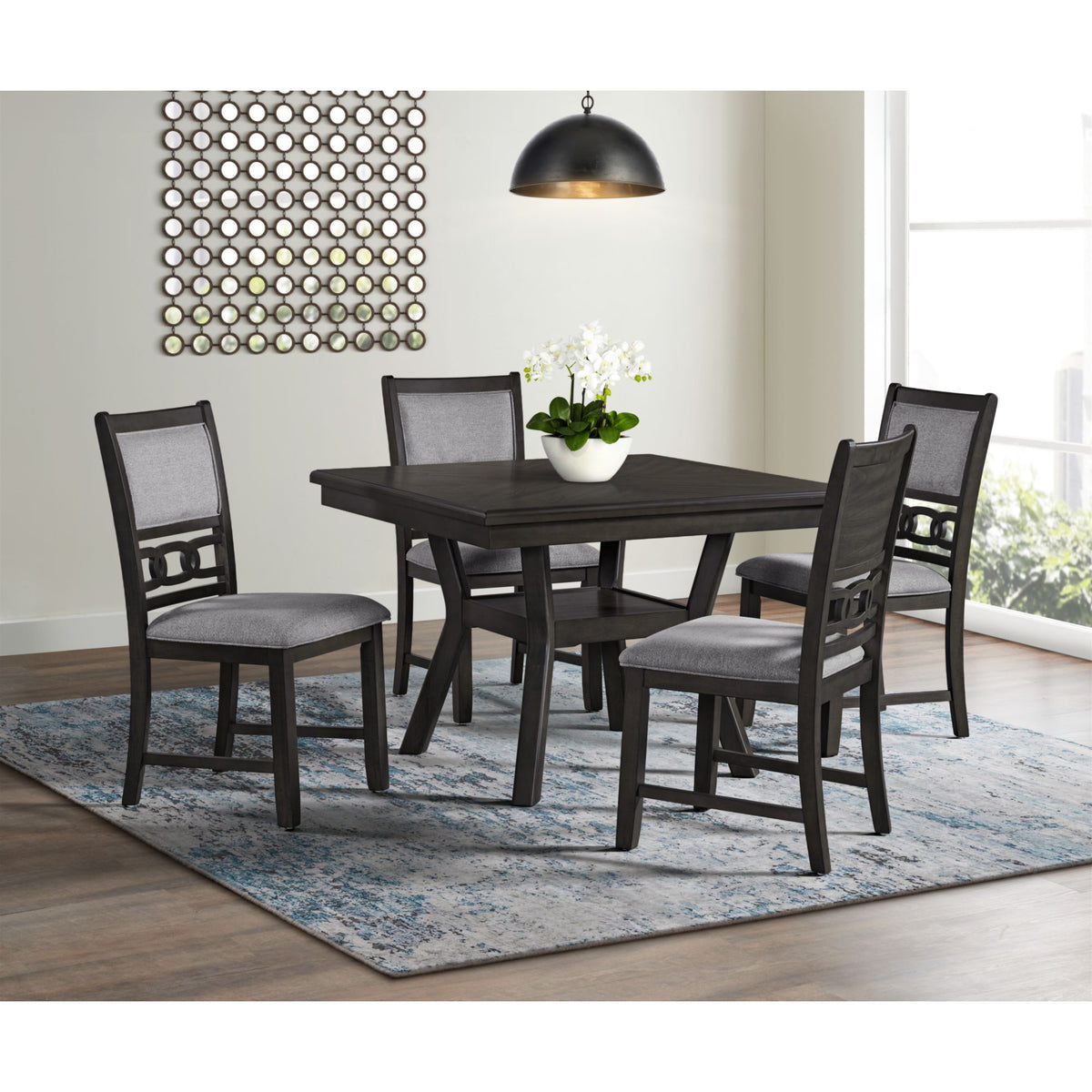 Amherst Dining Side Chair W/Fabric Cushion Dark Finish (2 Per Pack) – SKU DAH500SC | Elements
