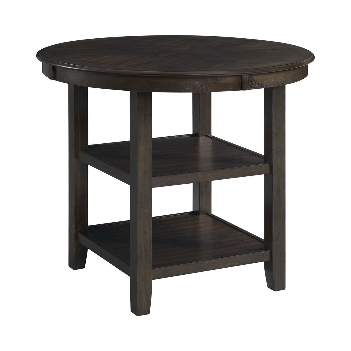 Amherst Counter Height 5PC Dining Set-Table and Four Faux Leather Side Chairs in Walnut