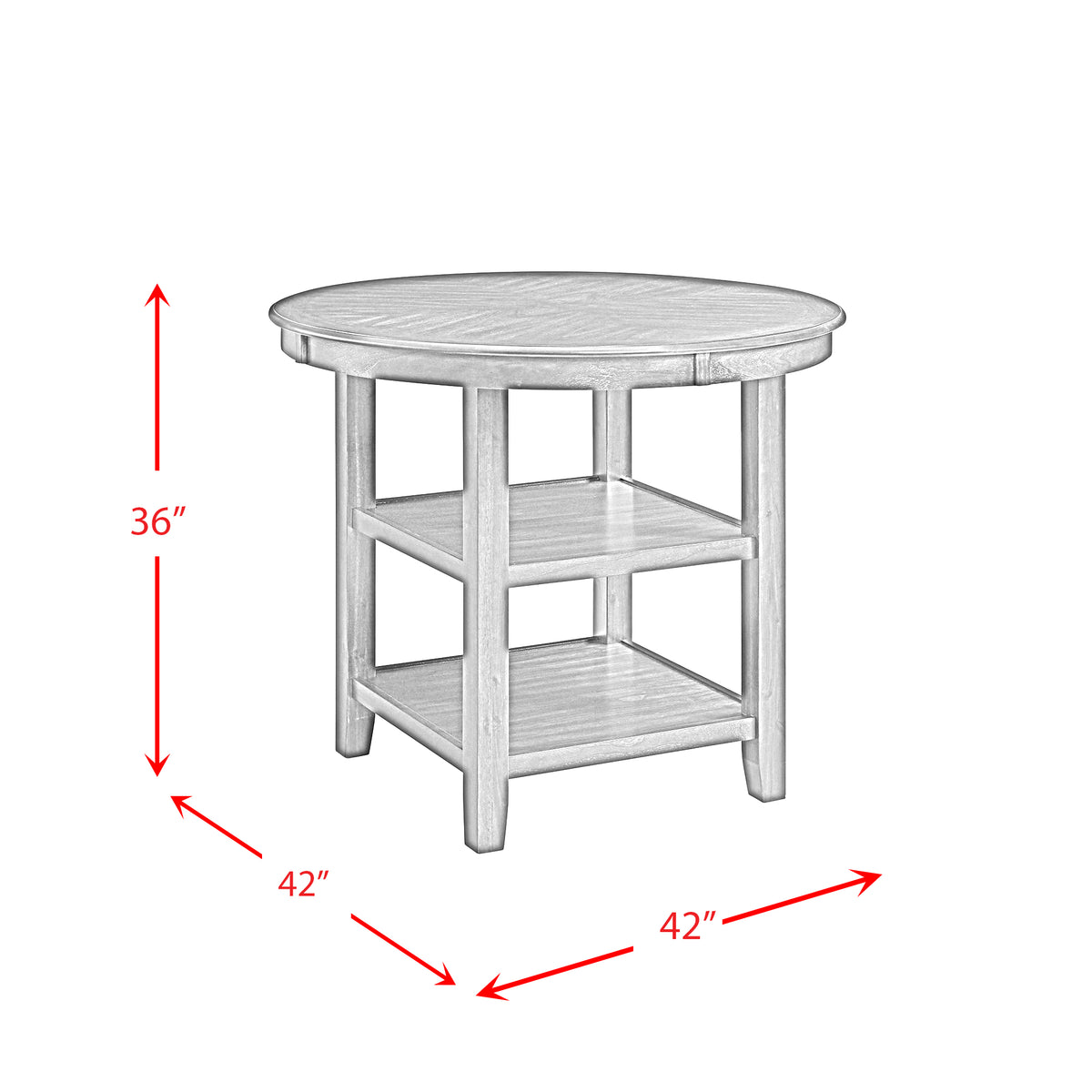 Amherst Counter Height 5PC Dining Set-Table and Four Side Chairs in Walnut