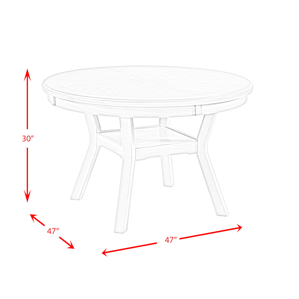 Amherst Dining Table w/Wood Leg Dark Finish
