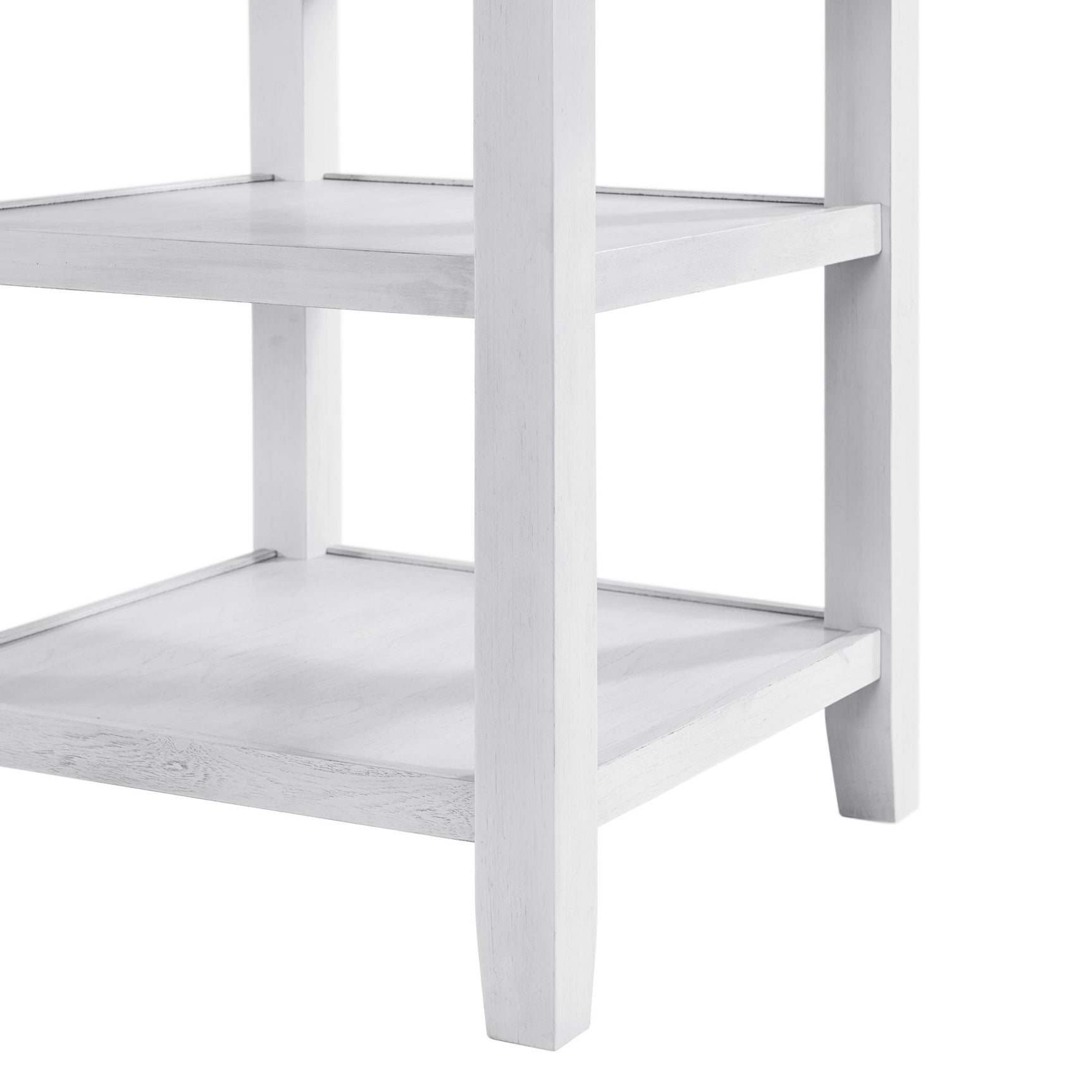Amherst Counter Table w/Wood Leg White Finish - Tampa Furniture Outlet