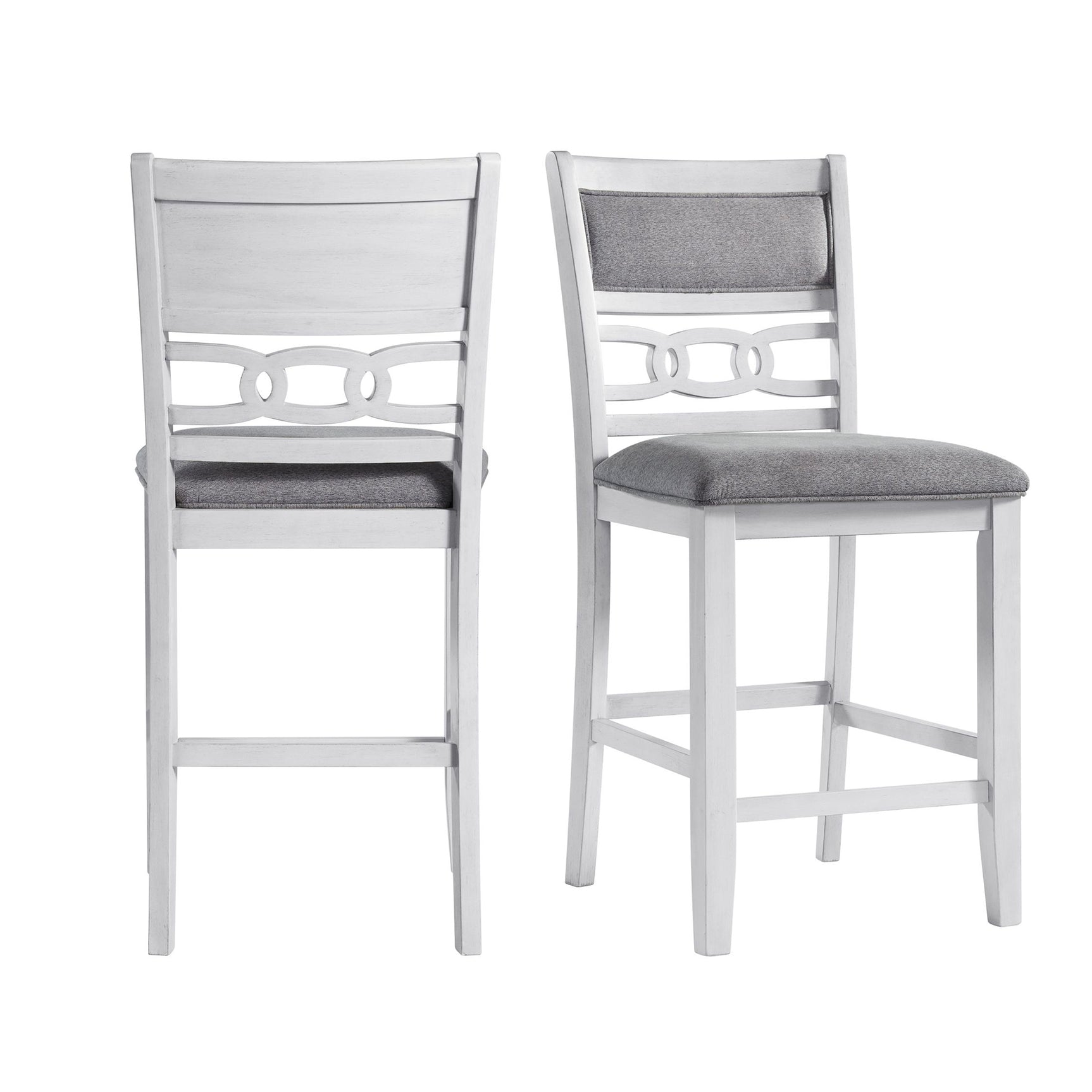Amherst Counter Side Chair W/Fabric Cushion White Finish (2 Per Pack) - Tampa Furniture Outlet