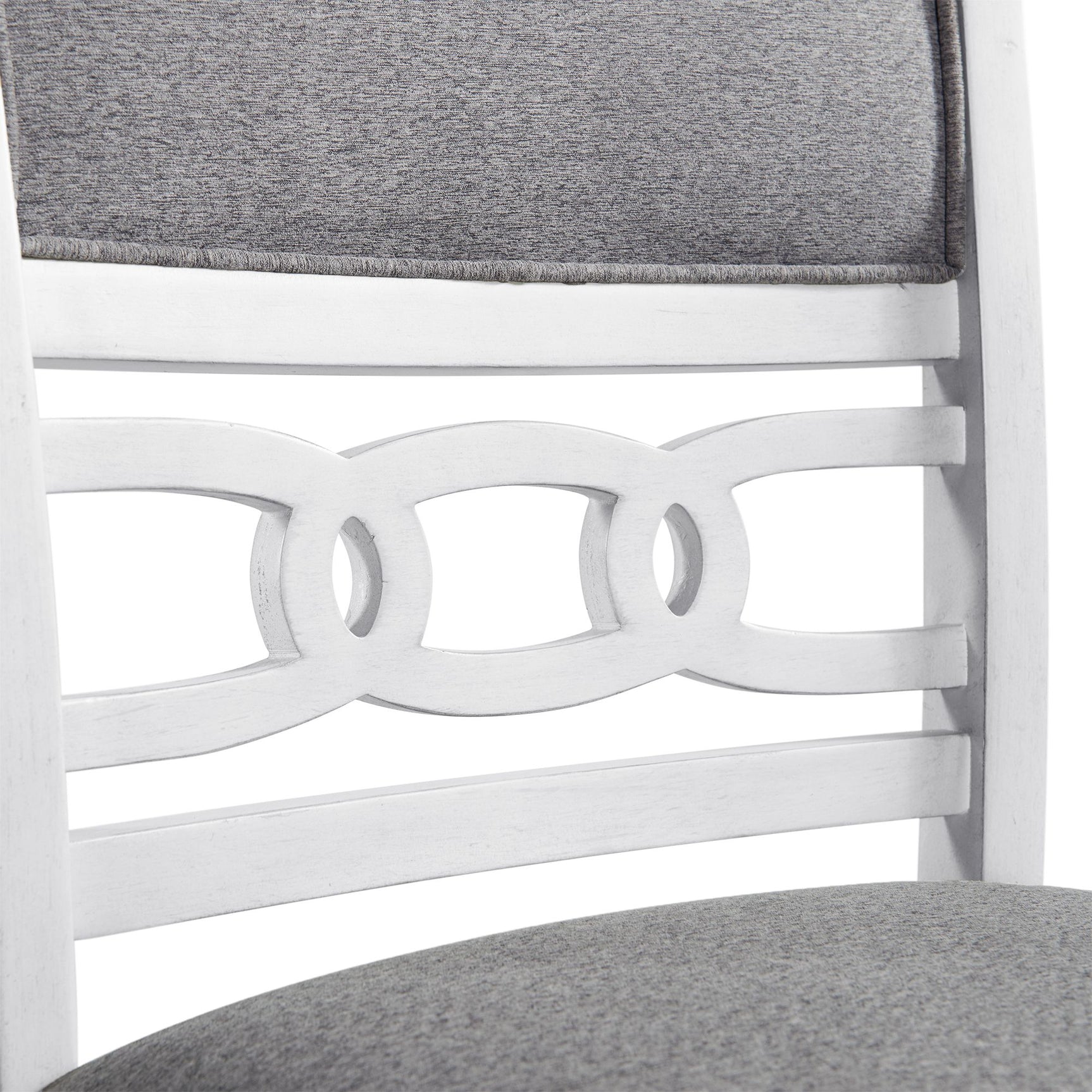 Amherst Counter Side Chair W/Fabric Cushion White Finish (2 Per Pack) - Tampa Furniture Outlet
