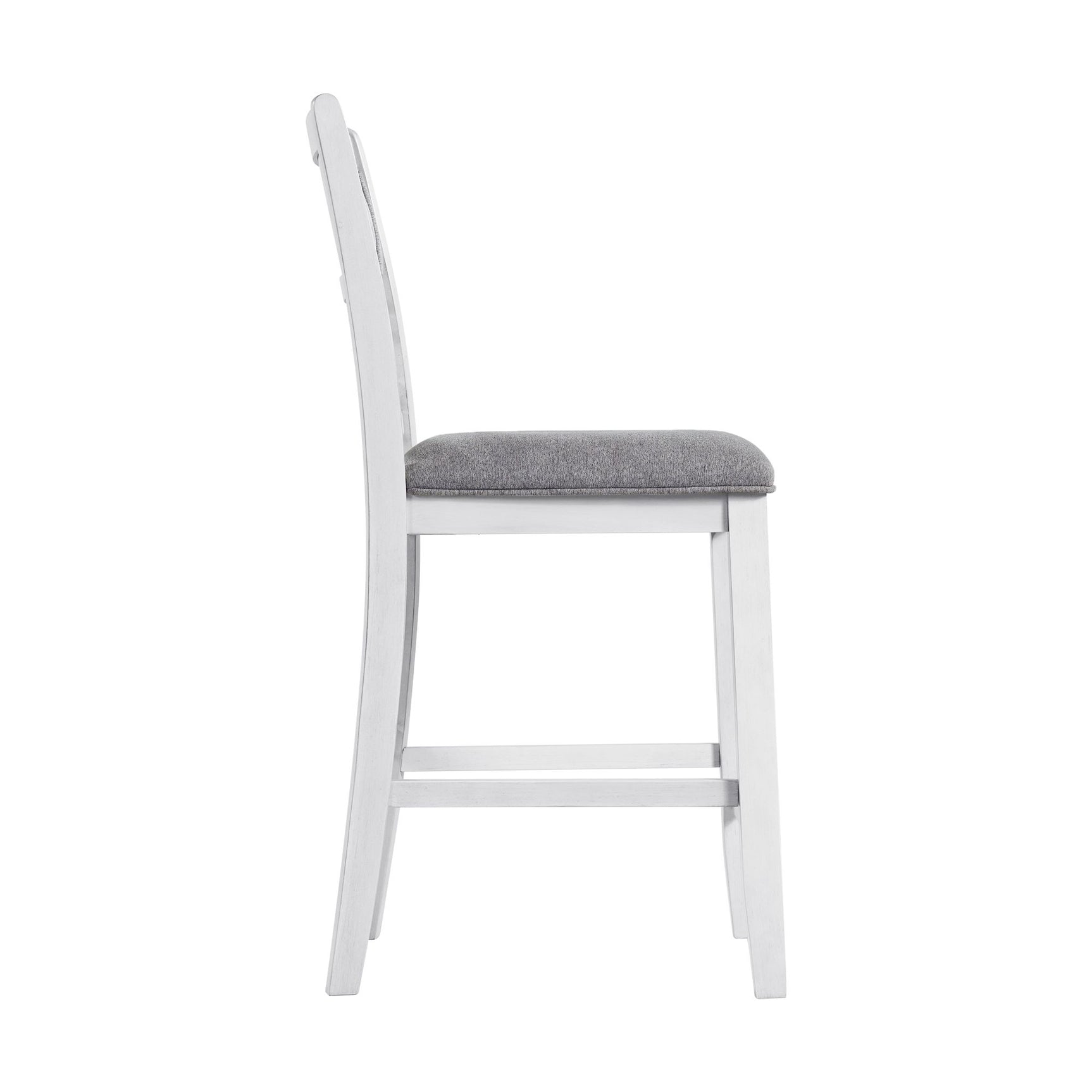 Amherst Counter Side Chair W/Fabric Cushion White Finish (2 Per Pack) - Tampa Furniture Outlet