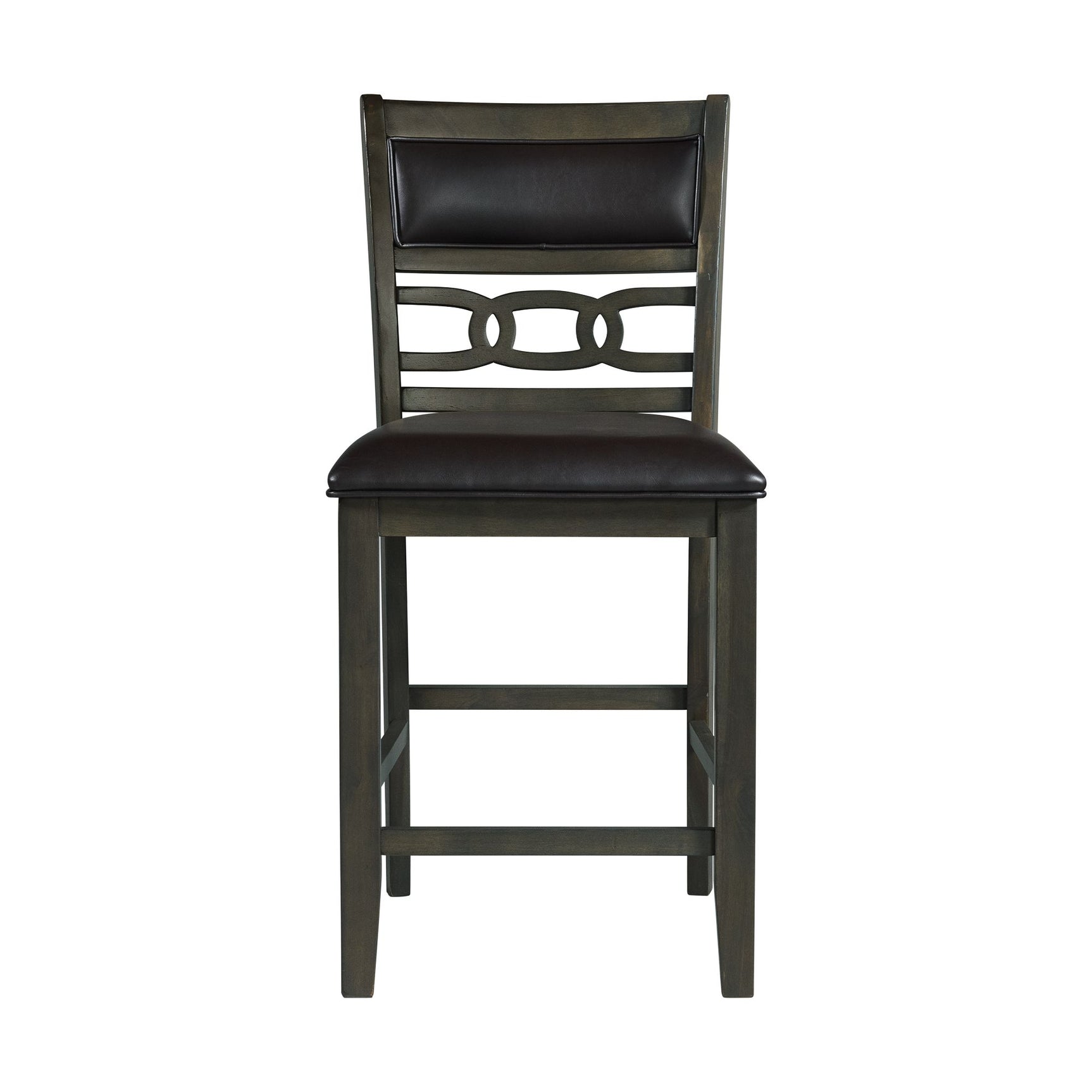 Amherst Counter Side Chair W/PU Cushion Grey Finish (2 Per Pack) - Tampa Furniture Outlet