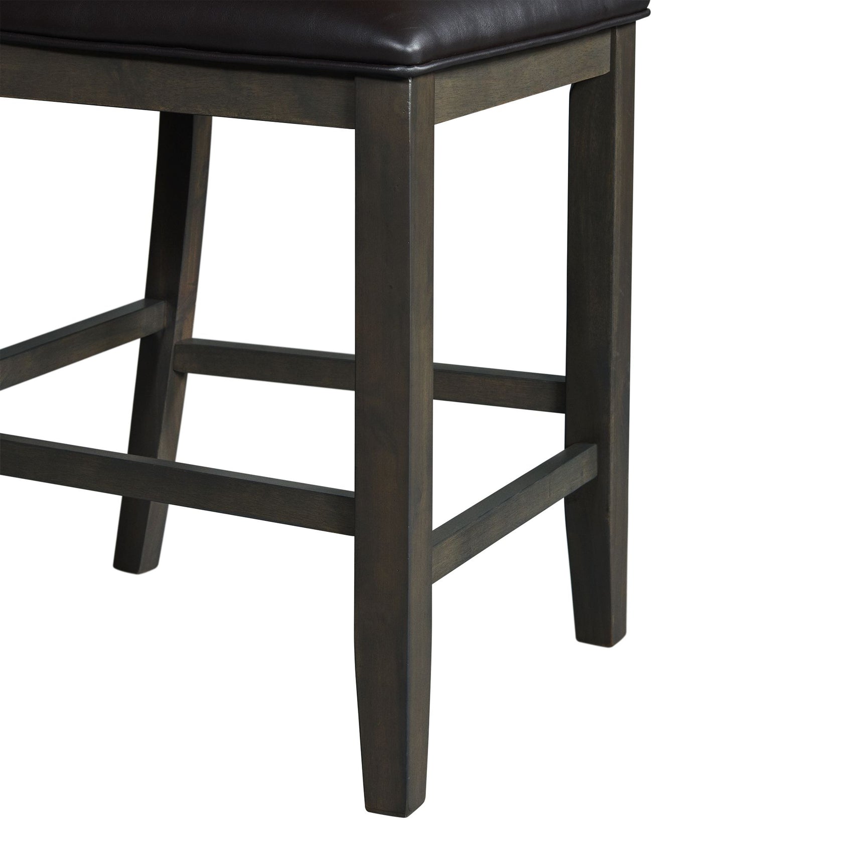 Amherst Counter Side Chair W/PU Cushion Grey Finish (2 Per Pack) - Tampa Furniture Outlet