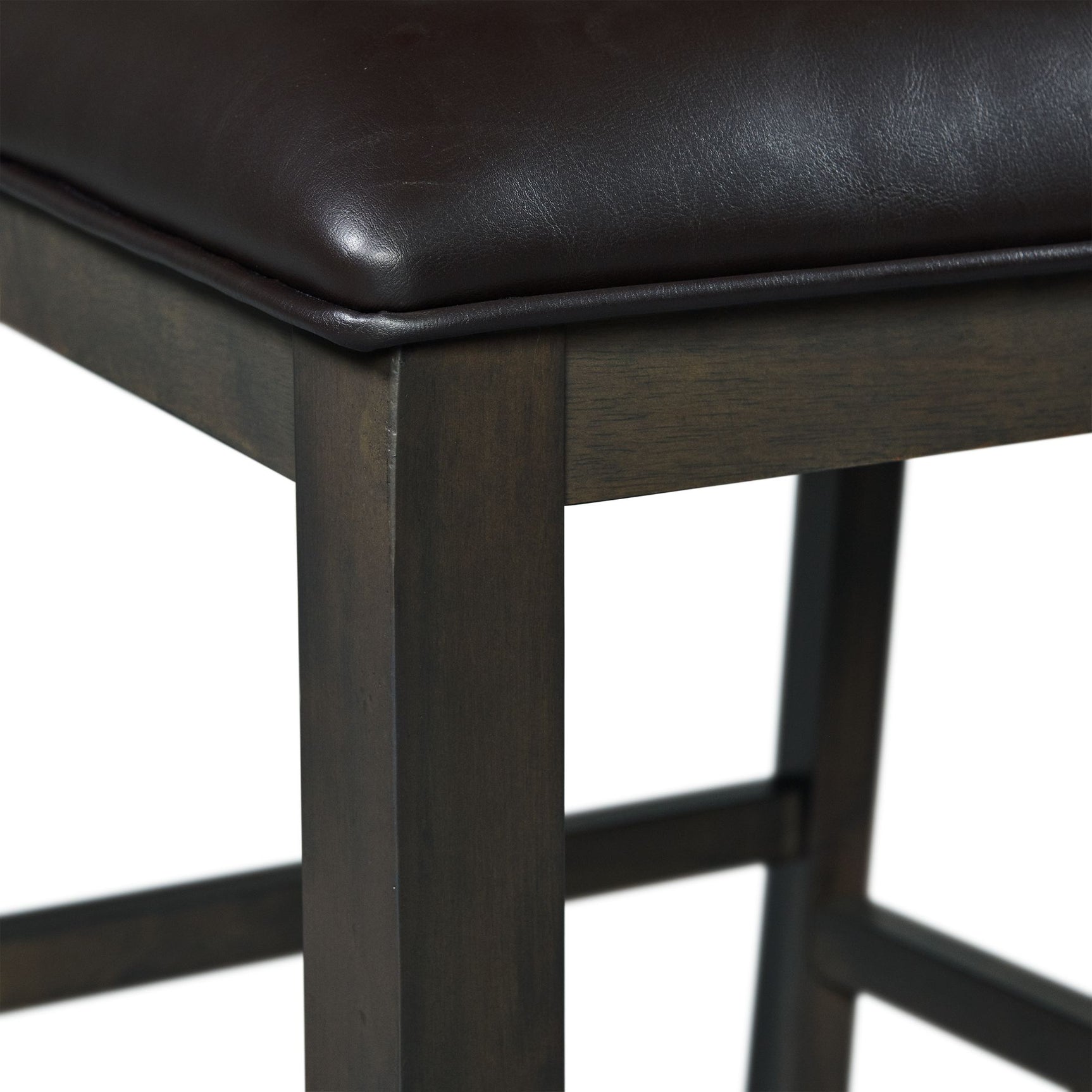 Amherst Counter Side Chair W/PU Cushion Grey Finish (2 Per Pack) - Tampa Furniture Outlet