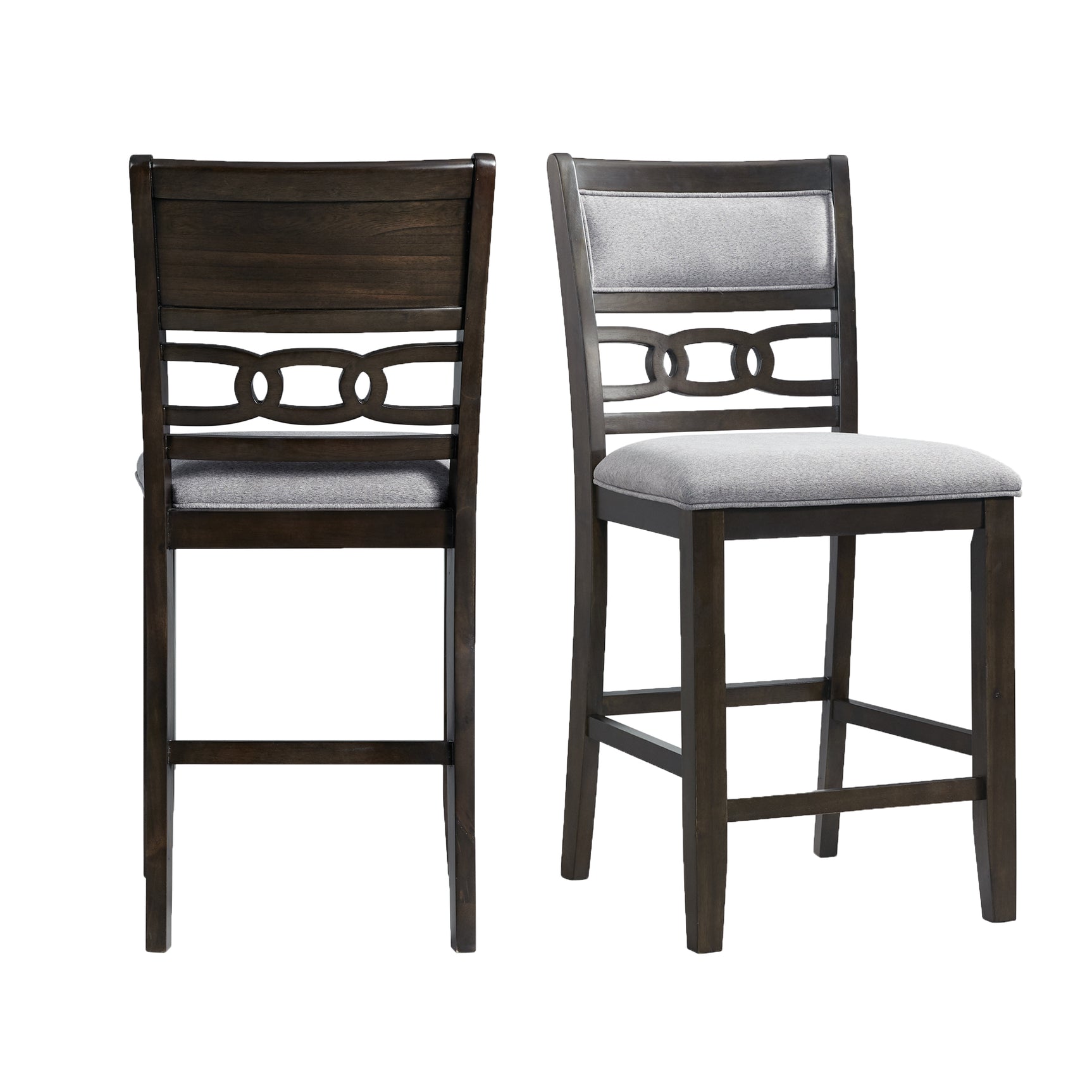 Amherst Counter Side Chair W/Fabric Cushion Dark Finish (2 Per Pack) - Tampa Furniture Outlet