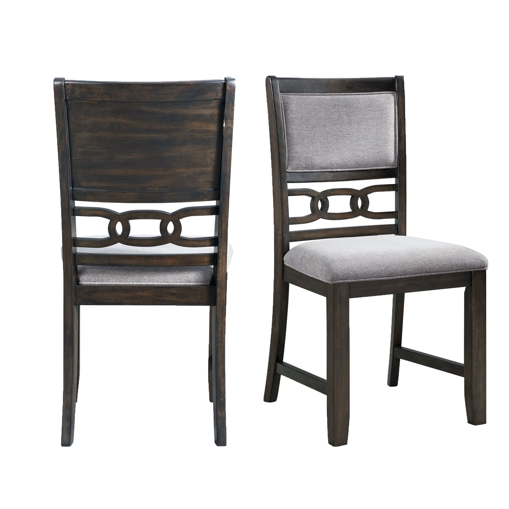 Amherst Dining Side Chair W/Fabric Cushion Dark Finish (2 Per Pack) - Tampa Furniture Outlet