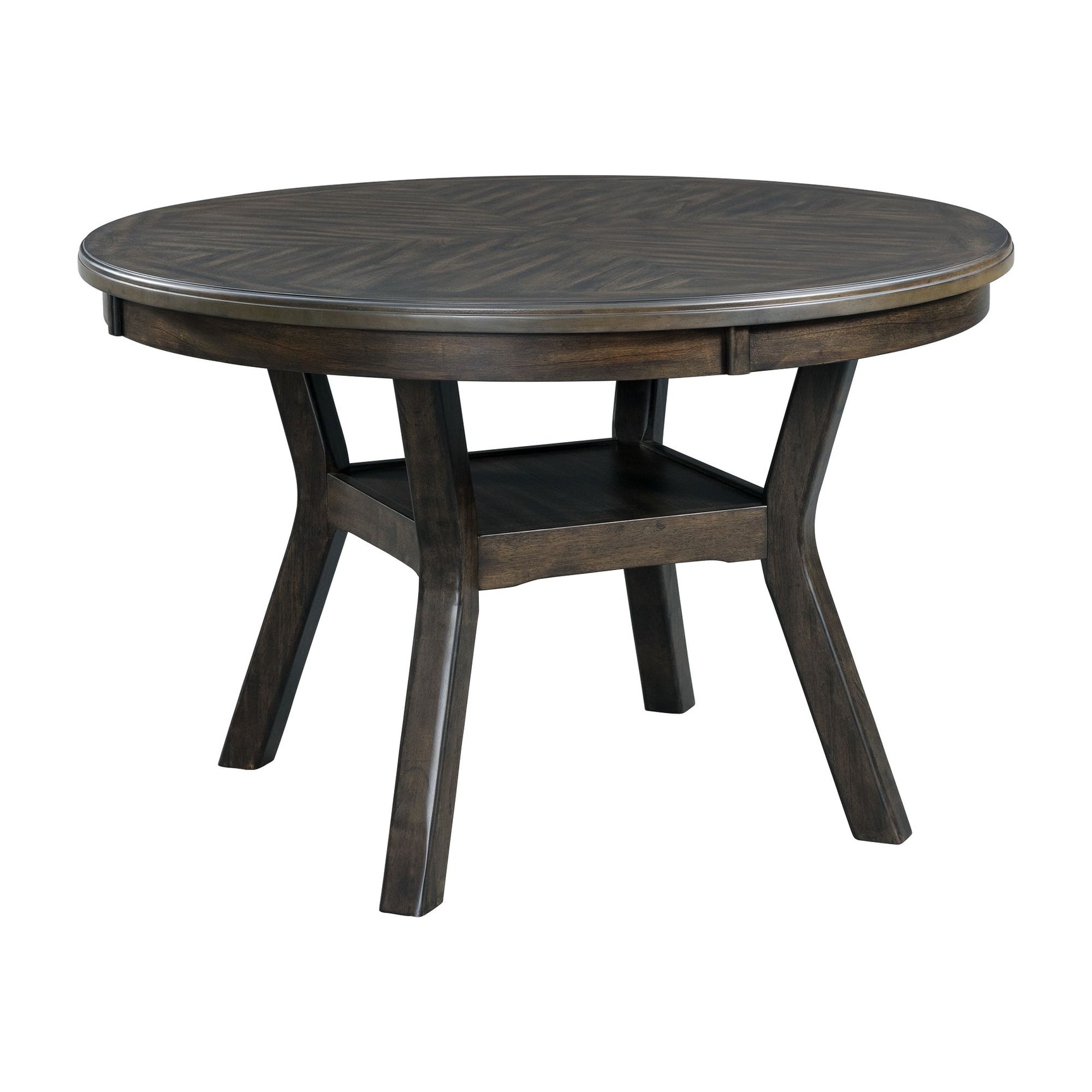 Amherst Dining Table w/Wood Leg Dark Finish - Tampa Furniture Outlet
