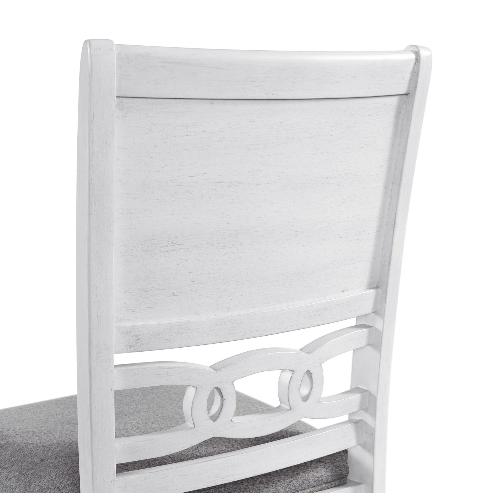 Amherst Dining Side Chair W/Fabric Cushion Side Stretcher White Finish (2 Per Pack) - Tampa Furniture Outlet