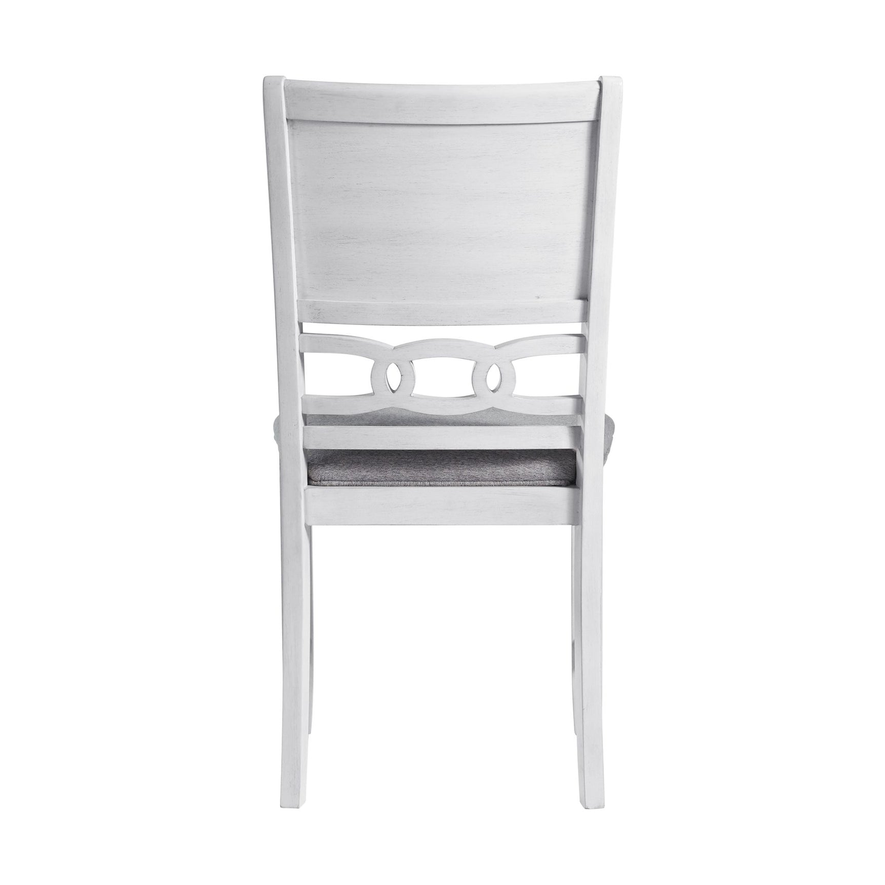 Amherst Dining Side Chair W/Fabric Cushion Side Stretcher White Finish (2 Per Pack) - Tampa Furniture Outlet