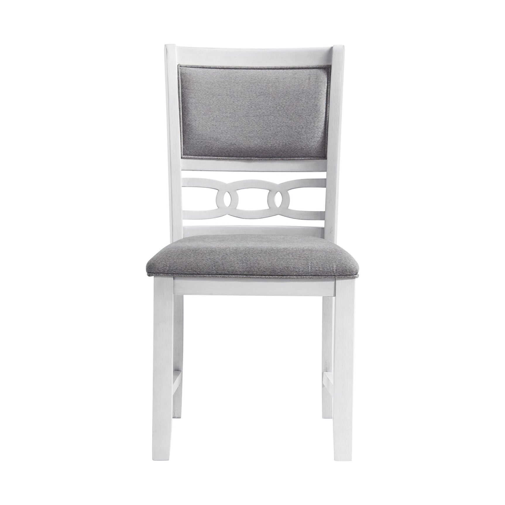 Amherst Dining Side Chair W/Fabric Cushion Side Stretcher White Finish (2 Per Pack) - Tampa Furniture Outlet