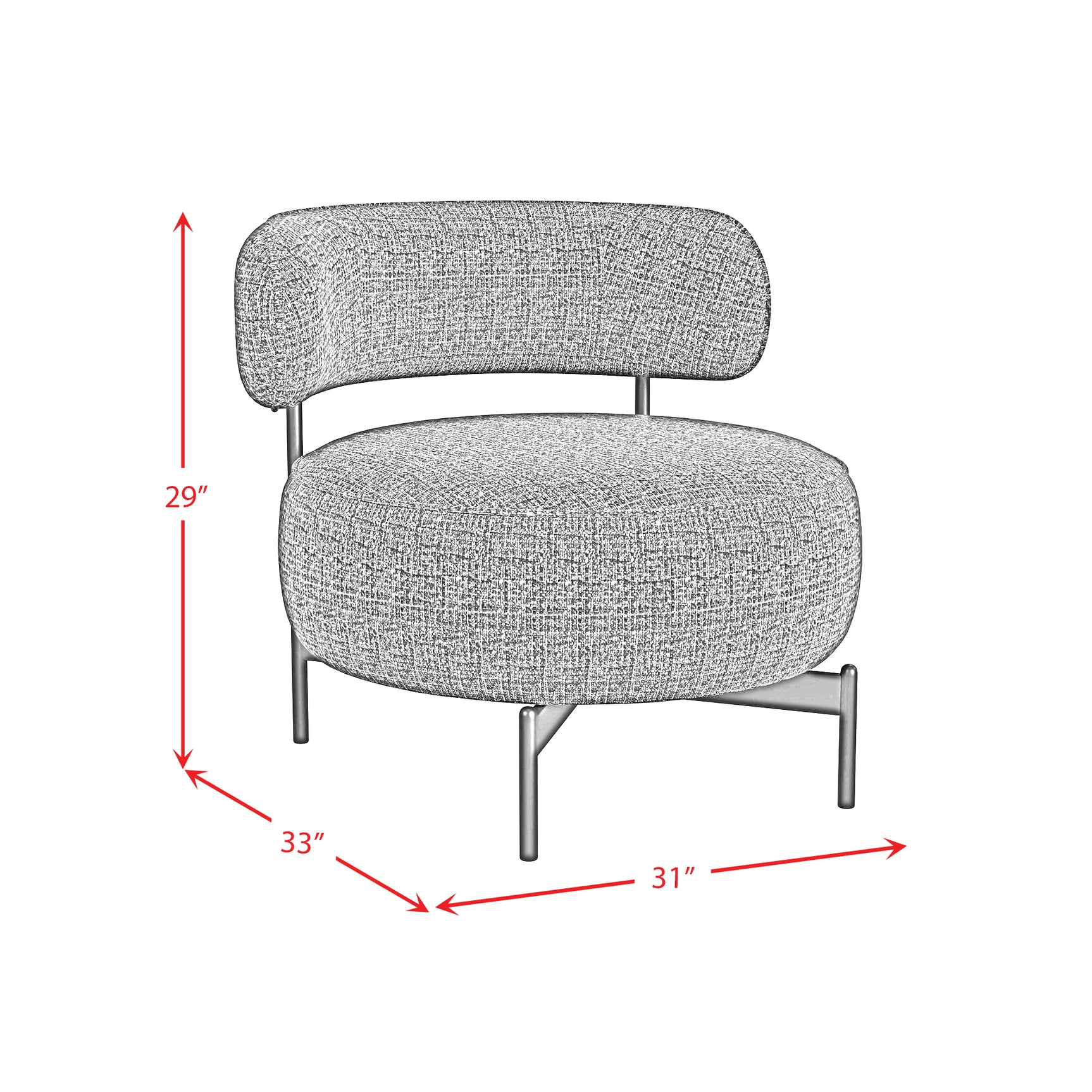 Antonia Swivel Chair in Heron Black - Tampa Furniture Outlet