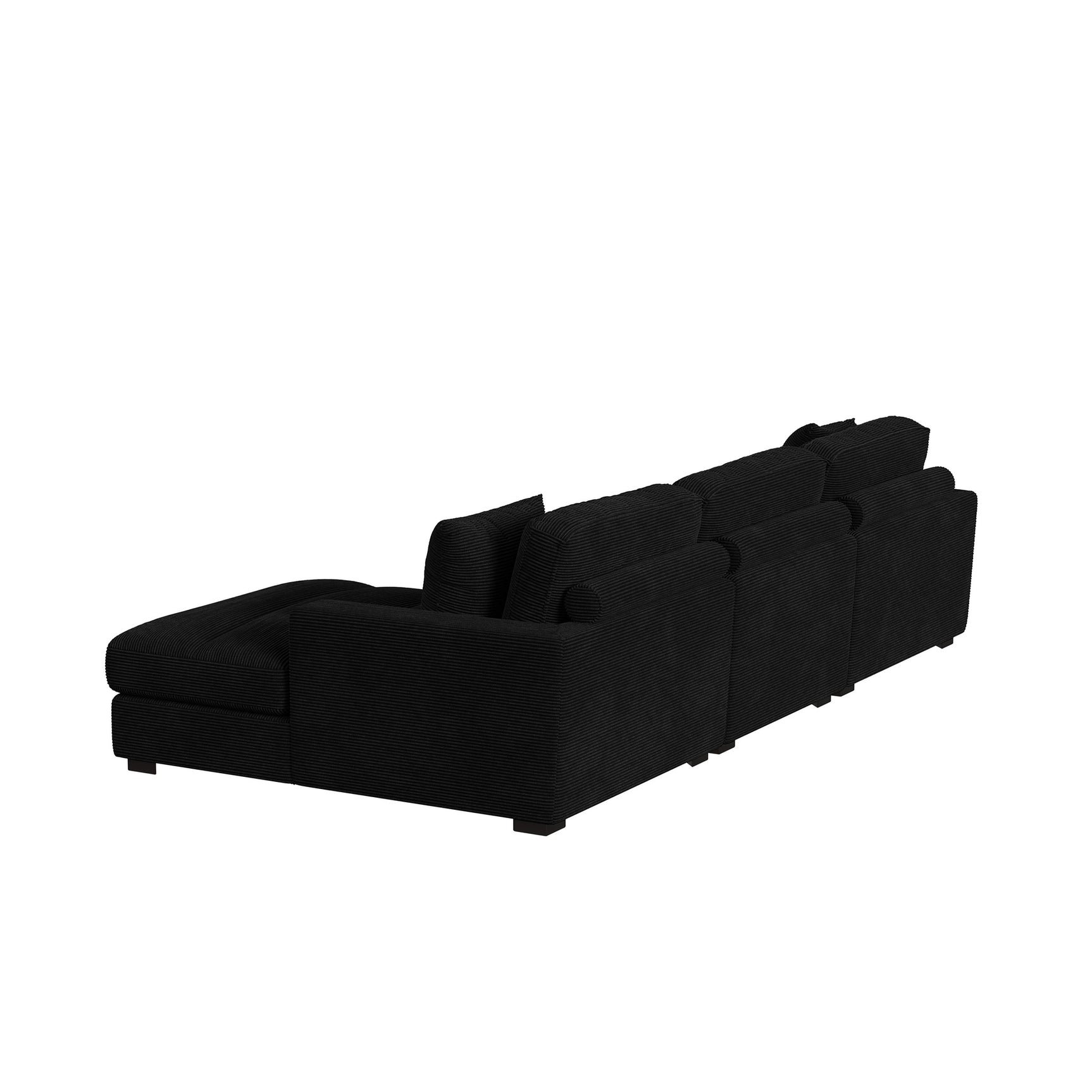 Arizona Modular LHF Armchair with 1 pillow 20" in Steno Black