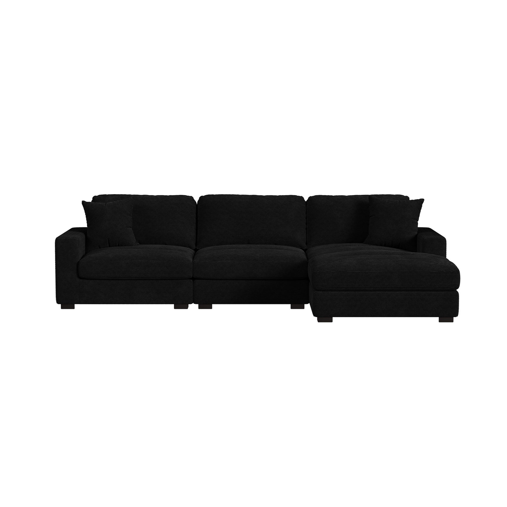 Arizona Modular LHF Armchair with 1 pillow 20" in Steno Black