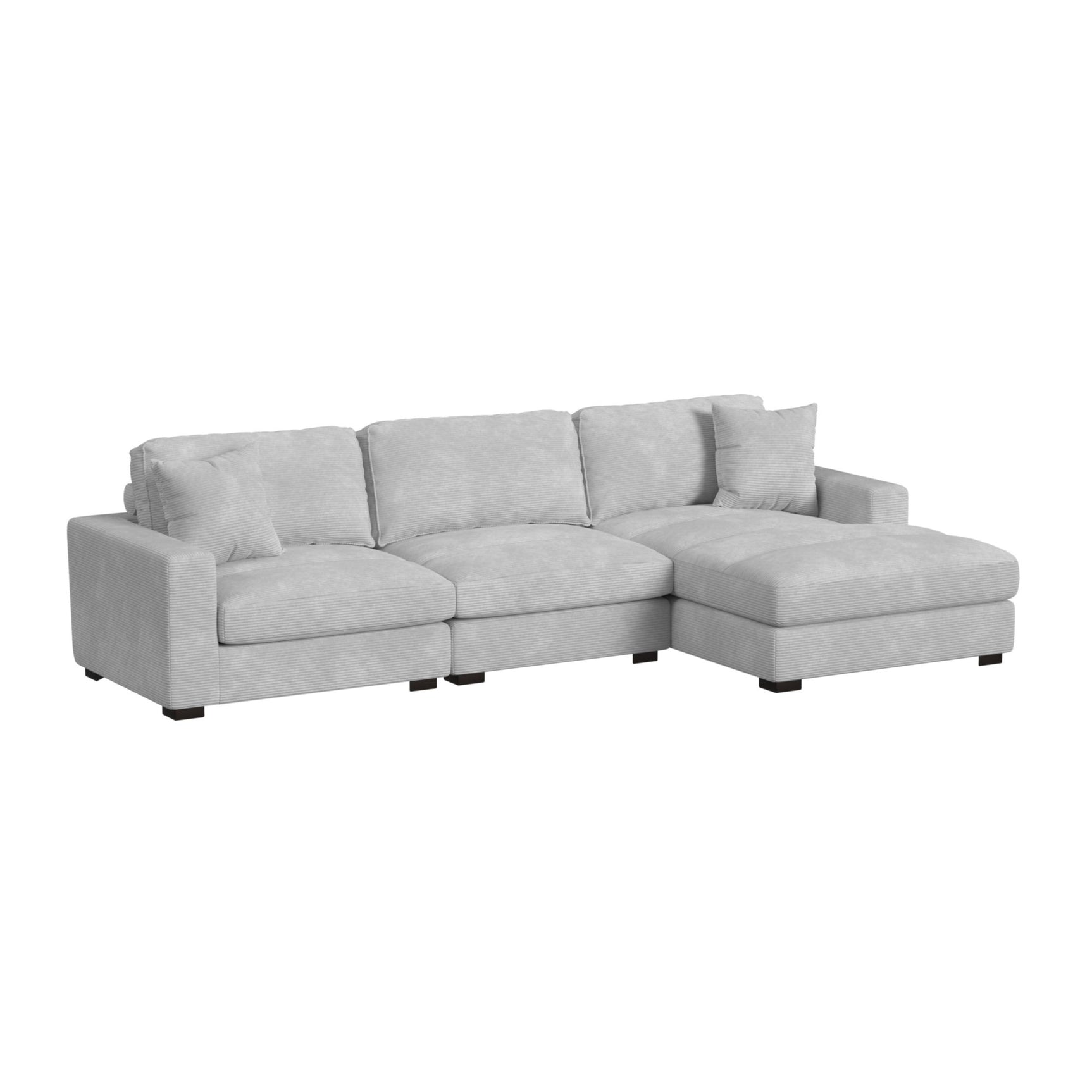 Arizona Modular Armless Chair in Steno Stone - Tampa Furniture Outlet