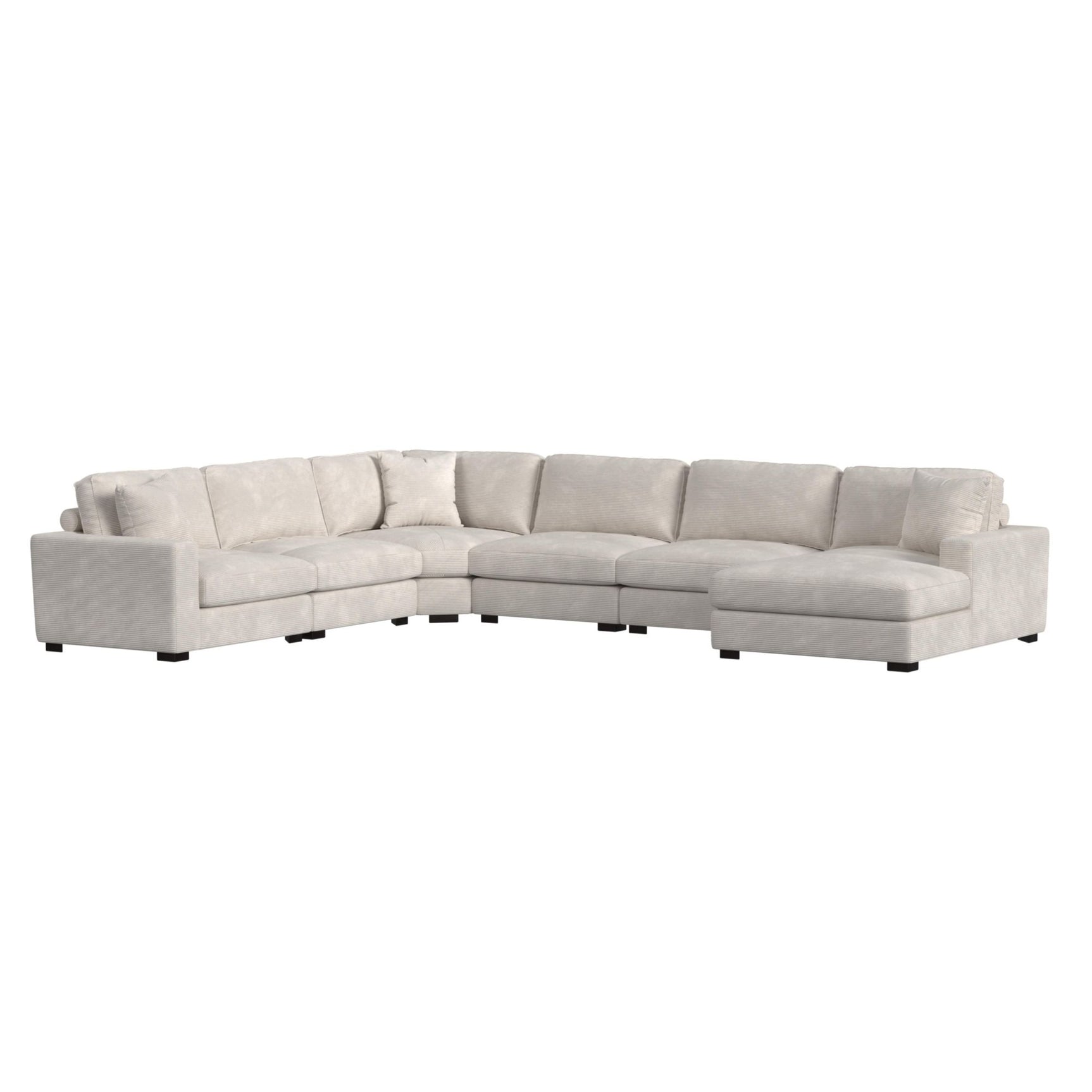 Arizona Modular RHF Chaise with 1 pillow 20" in Steno Beige - Tampa Furniture Outlet