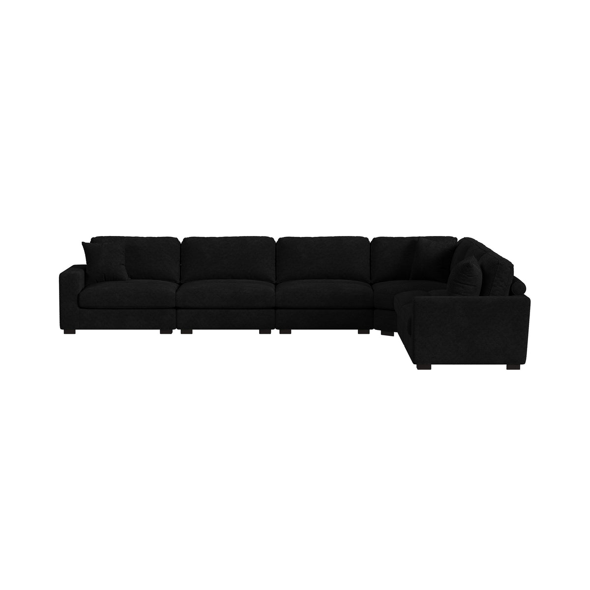 Arizona Modular Armless Chair in Steno Black
