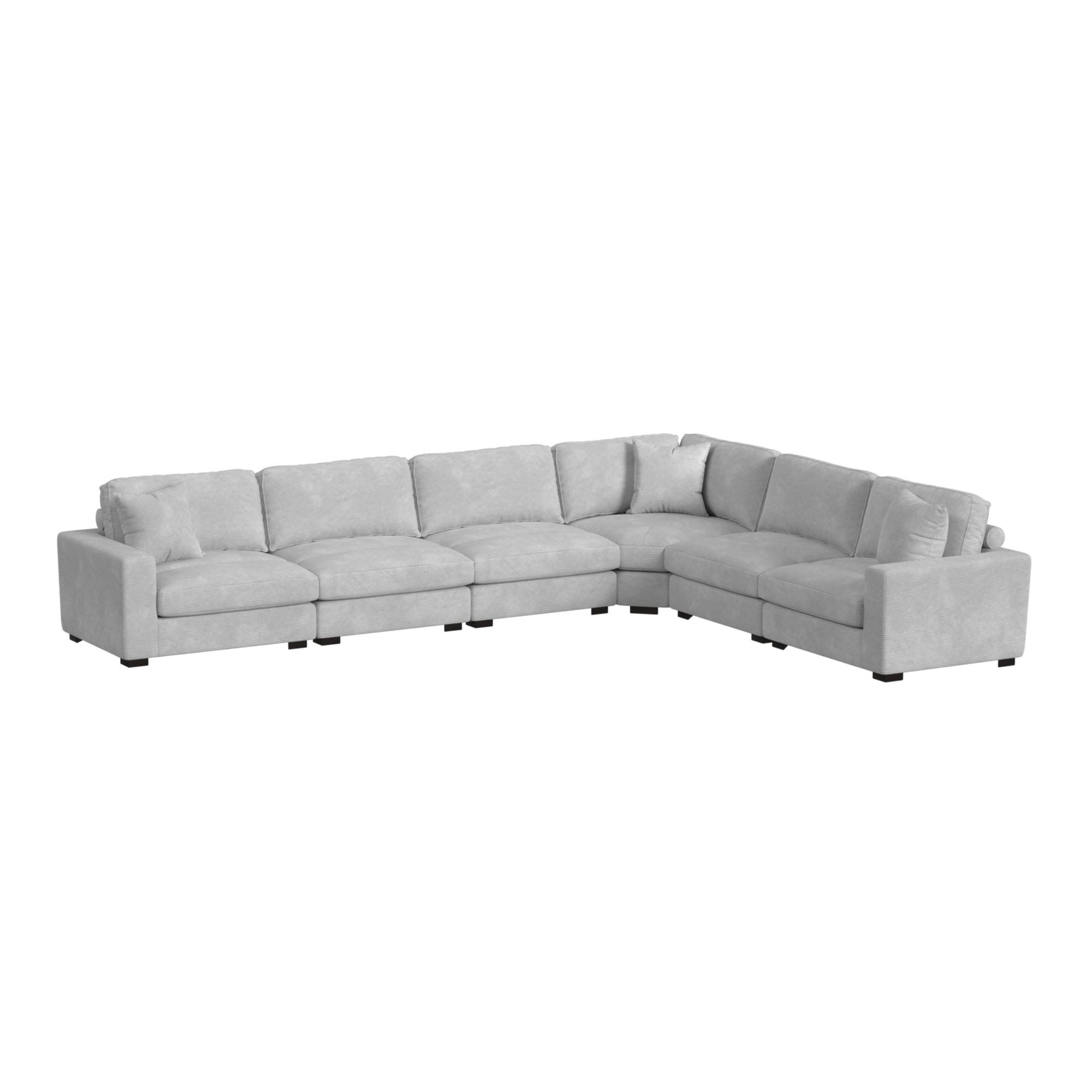 Arizona Modular Armless Chair in Steno Stone - Tampa Furniture Outlet
