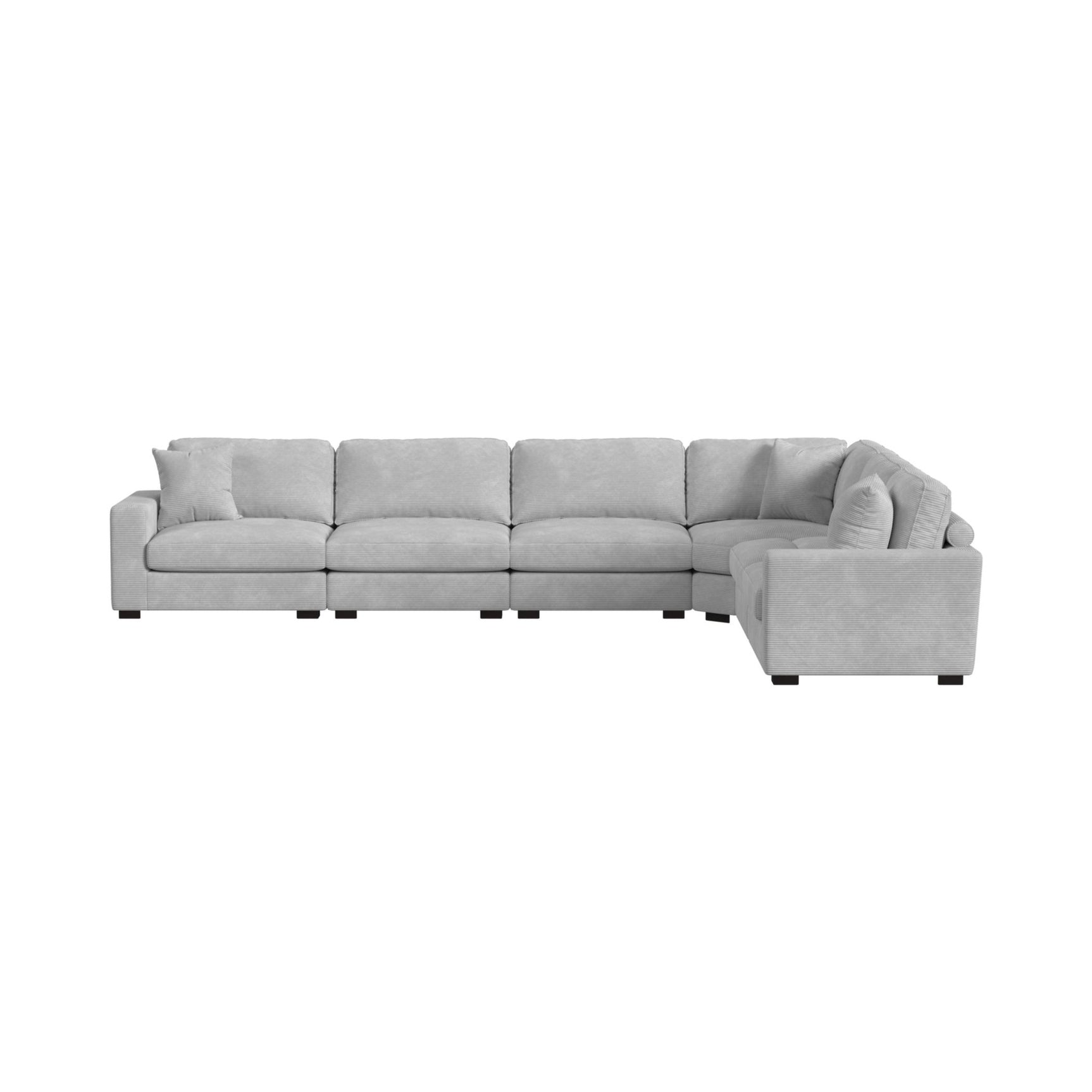 Arizona Modular Wedge with 1 pillow 20" in Steno Stone