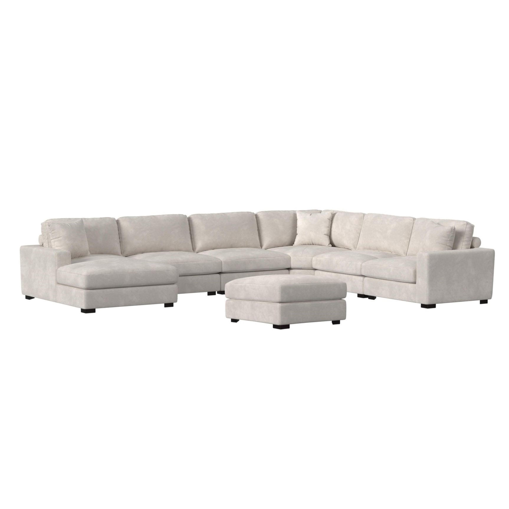 Arizona Modular RHF Armchair with 1 pillow 20" in Steno Beige - Tampa Furniture Outlet