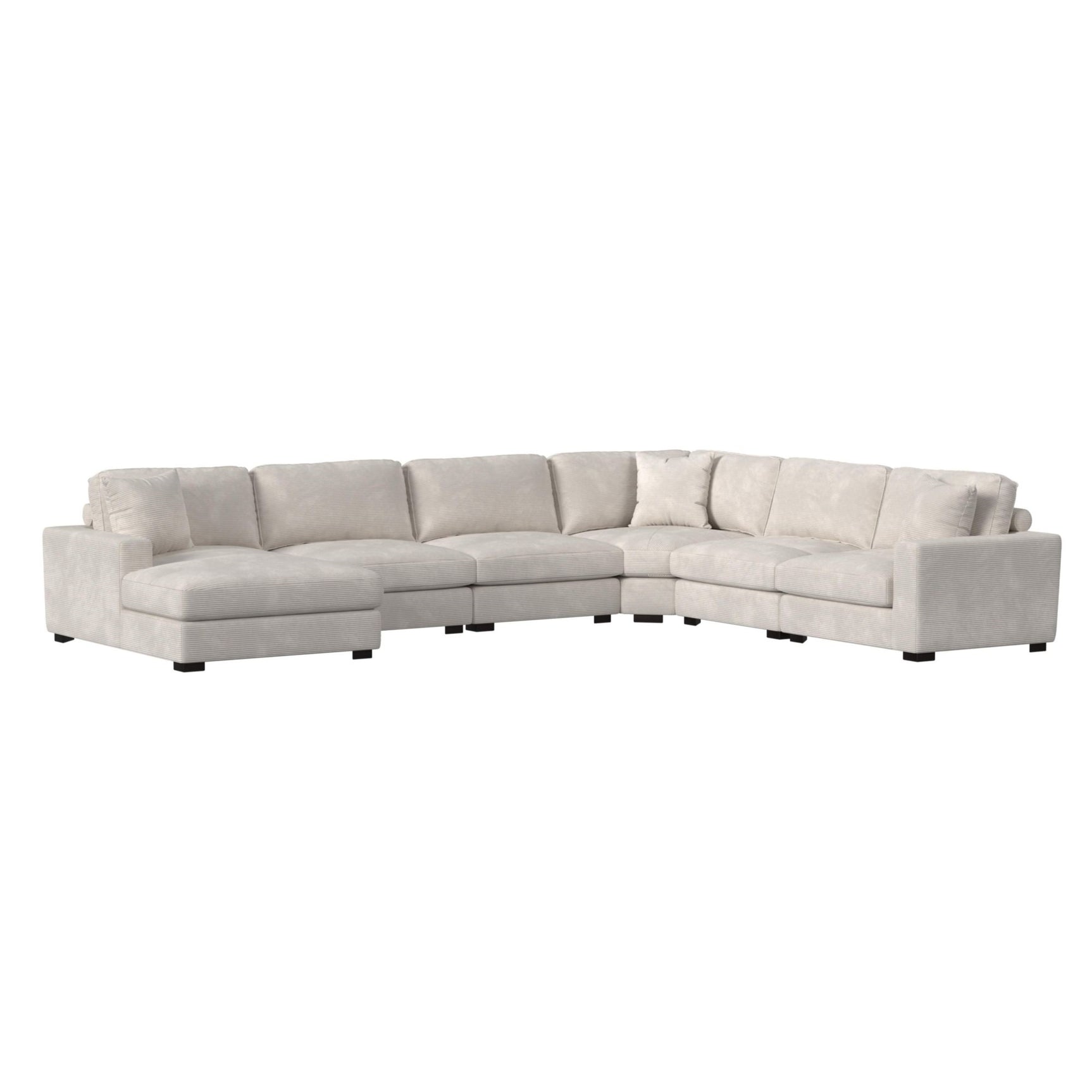 Arizona Modular RHF Armchair with 1 pillow 20" in Steno Beige - Tampa Furniture Outlet
