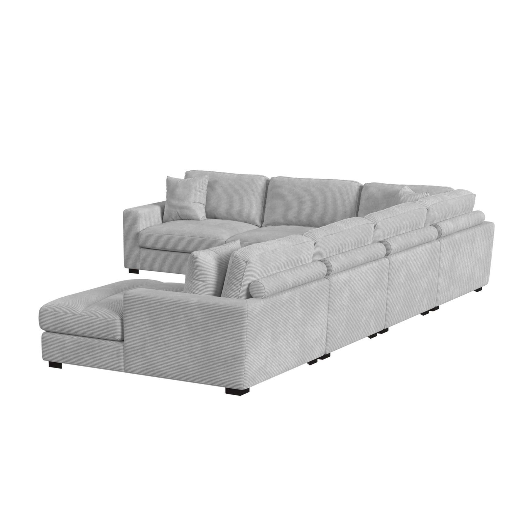 Arizona Modular Armless Chair in Steno Stone - Tampa Furniture Outlet