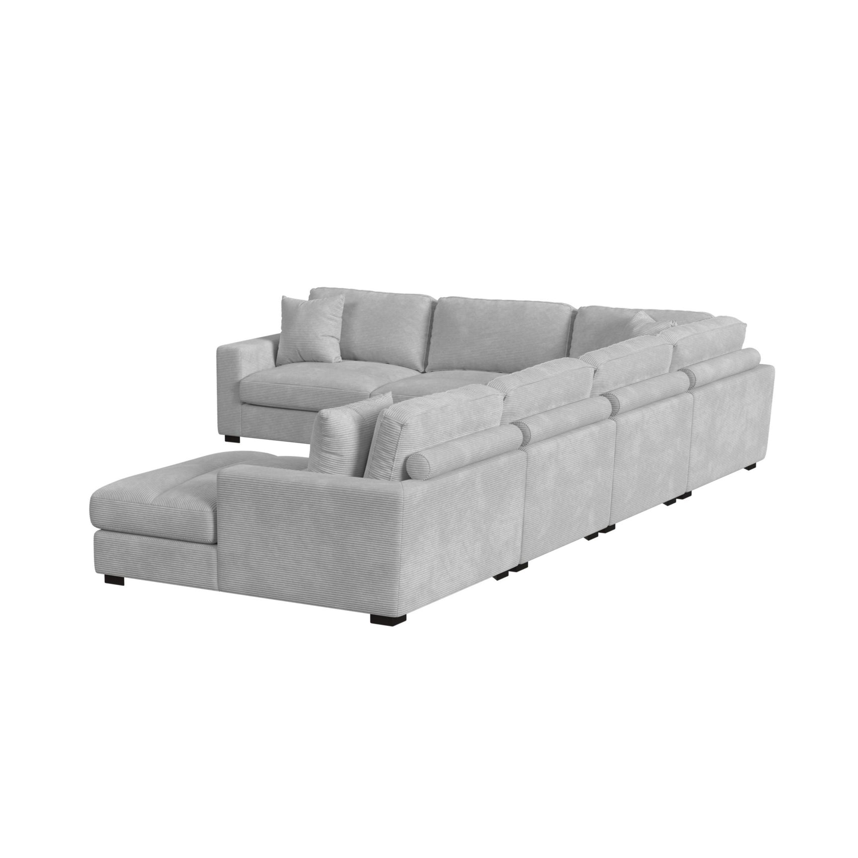Arizona Modular Wedge with 1 pillow 20" in Steno Stone