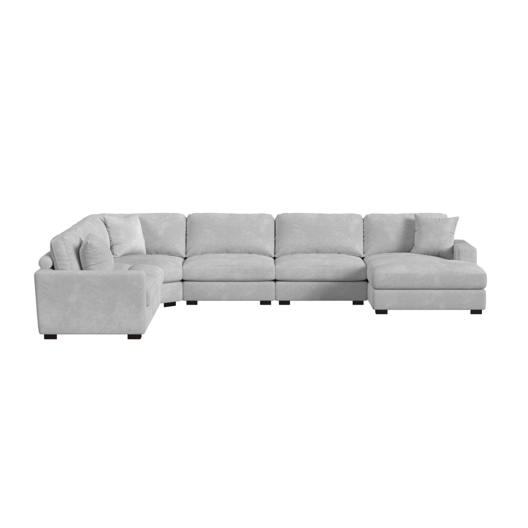 Arizona Modular Armless Chair in Steno Stone - Tampa Furniture Outlet