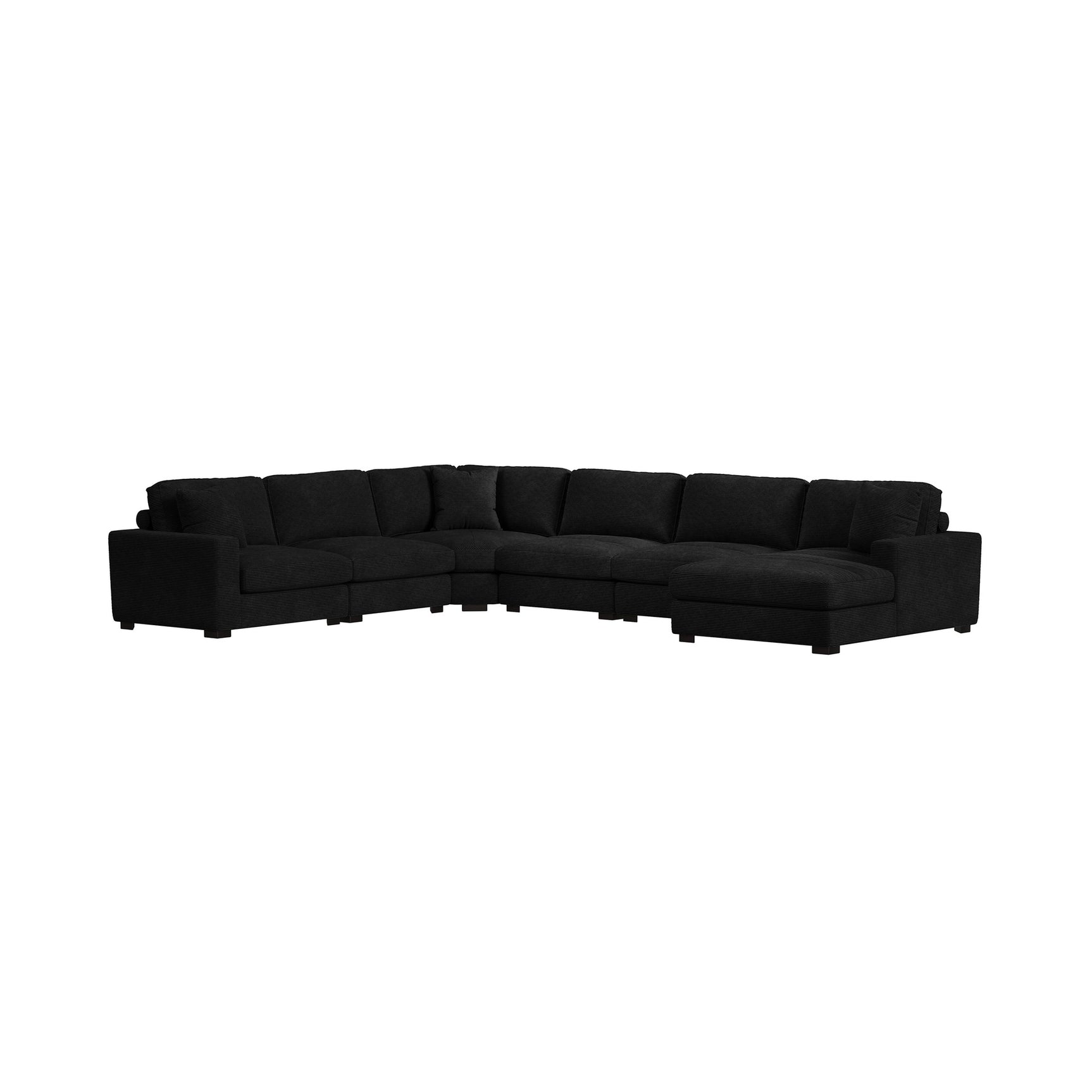 Arizona Modular Wedge with 1 pillow 20" in Steno Black