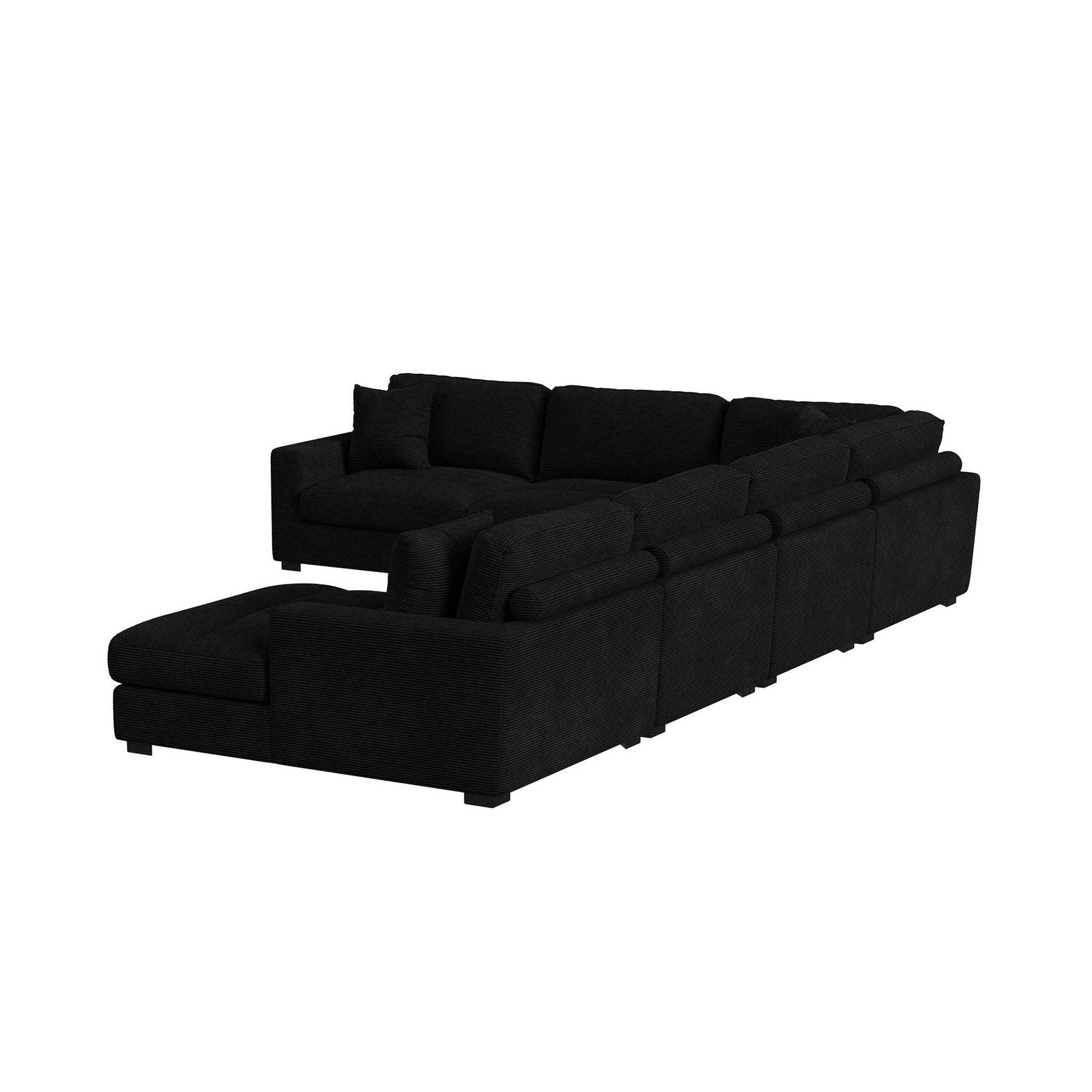 Arizona Modular Wedge with 1 pillow 20" in Steno Black
