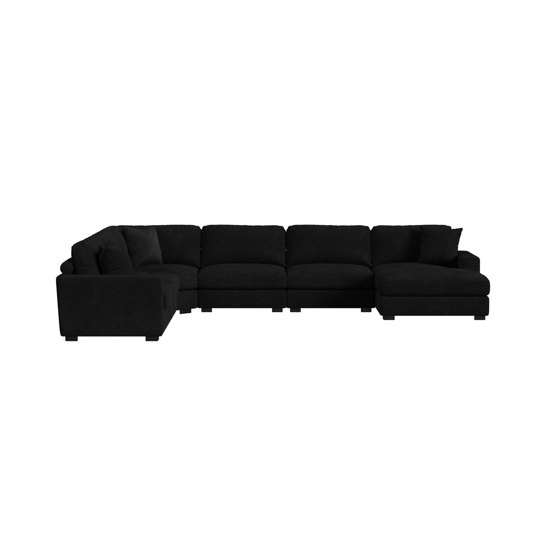 Arizona Modular Wedge with 1 pillow 20" in Steno Black