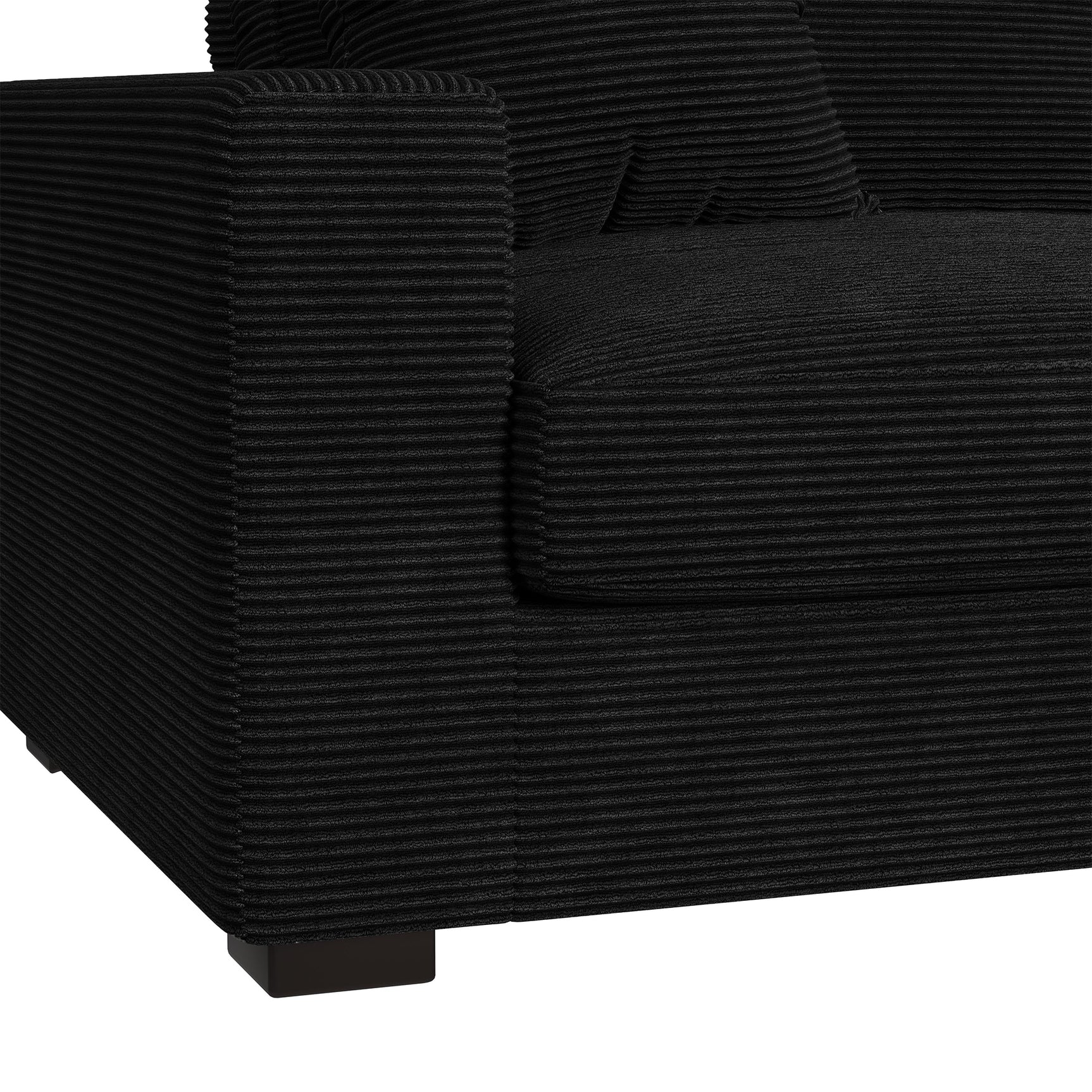 Arizona Modular LHF Armchair with 1 pillow 20" in Steno Black