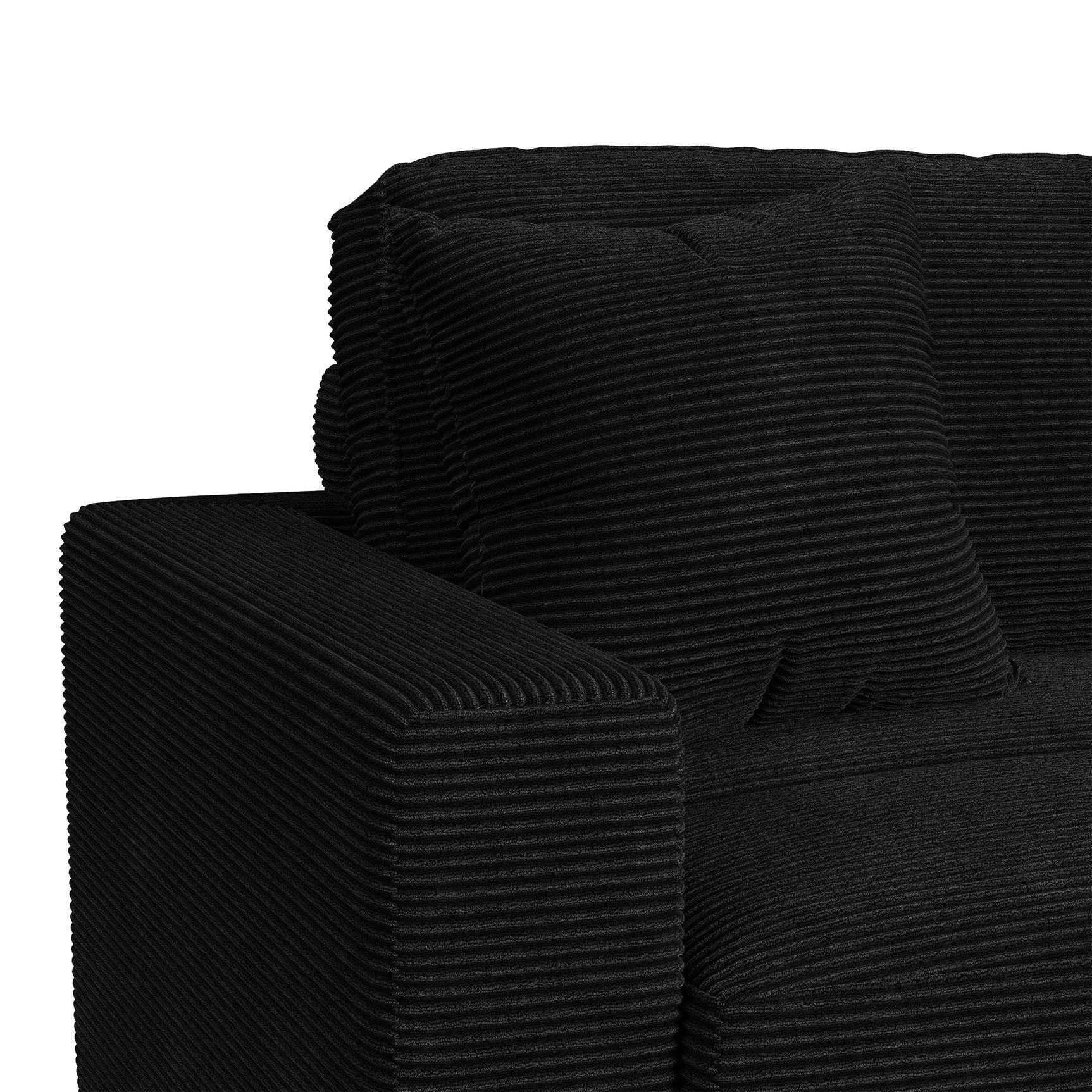Arizona Modular LHF Armchair with 1 pillow 20" in Steno Black