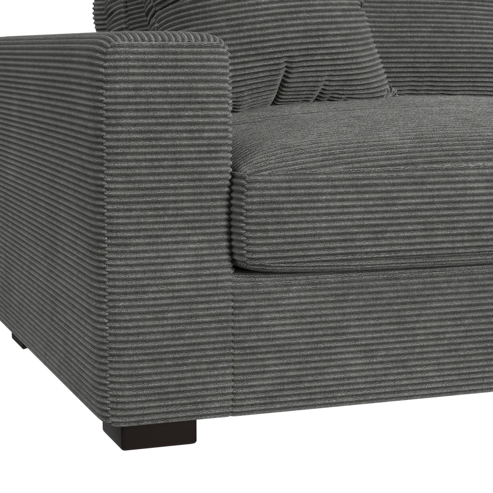 Arizona Modular LHF Armchair with 1 pillow 20" in Steno Charcoal