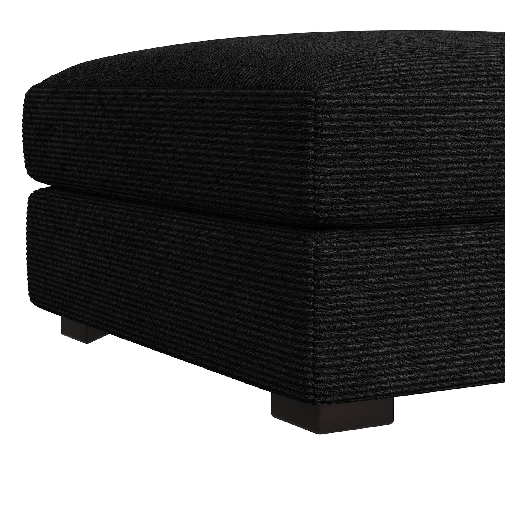Arizona Modular Ottoman in Steno Black - Tampa Furniture Outlet