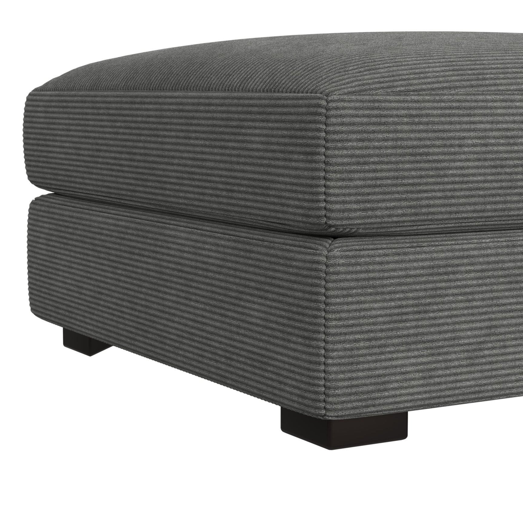 Arizona Modular Ottoman in Steno Charcoal - Tampa Furniture Outlet