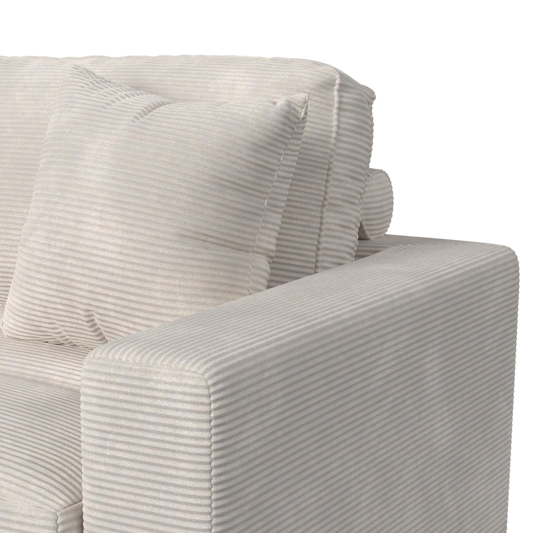 Arizona Modular RHF Chaise with 1 pillow 20" in Steno Beige