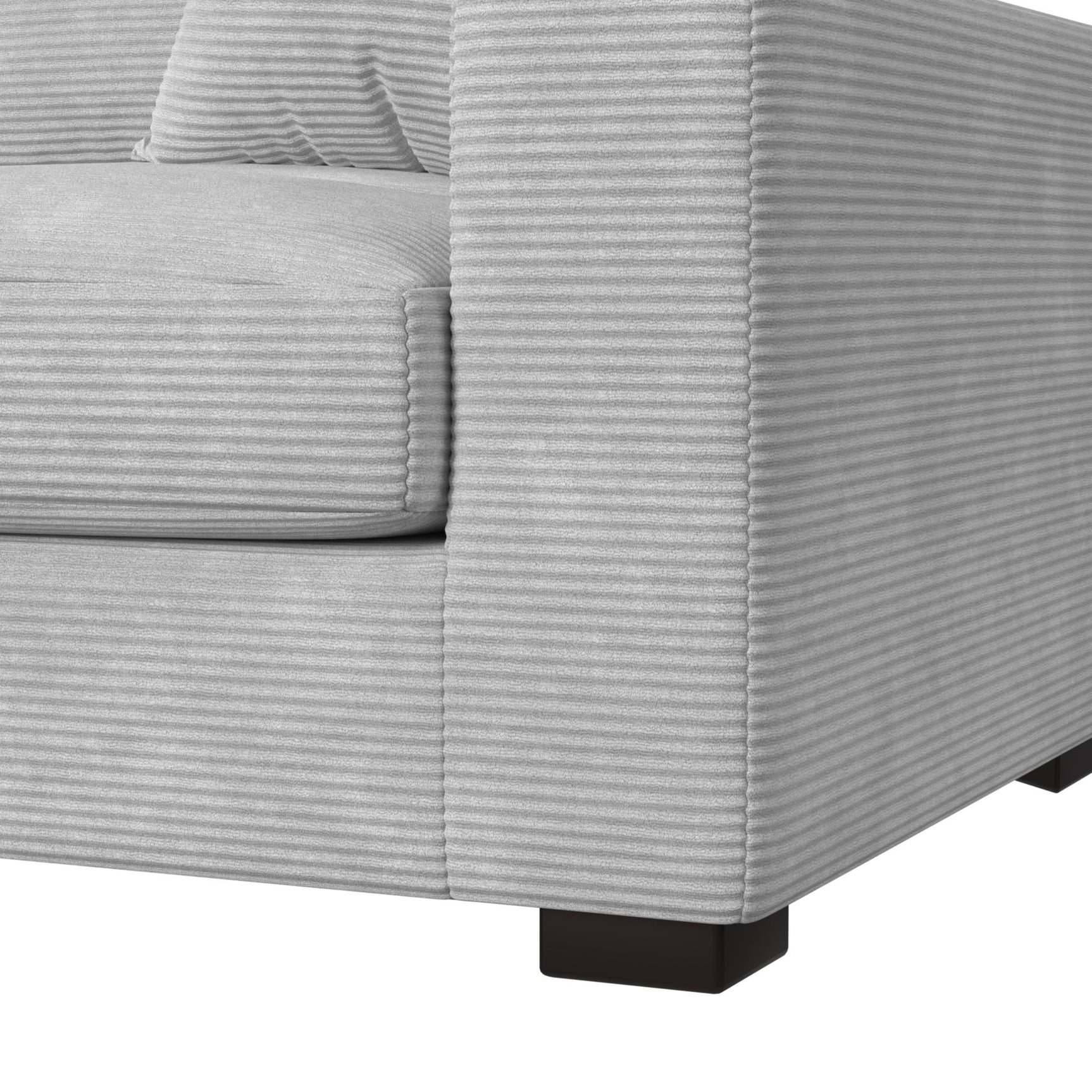 Arizona Modular RHF Armchair with 1 pillow 20" in Steno Stone - Tampa Furniture Outlet