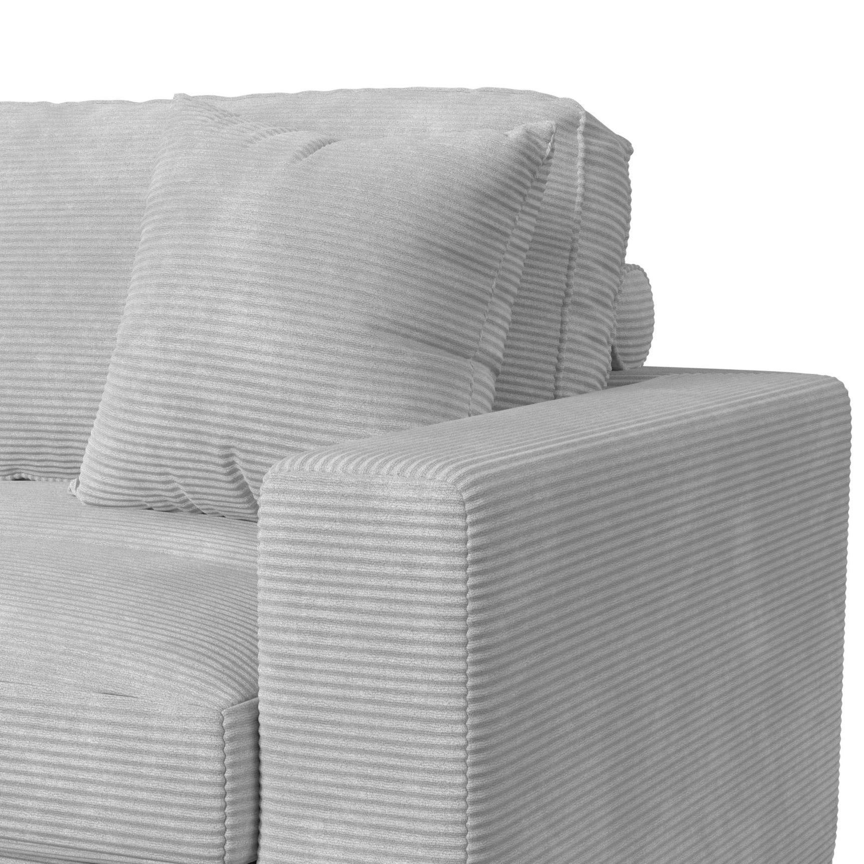 Arizona Modular RHF Armchair with 1 pillow 20" in Steno Stone - Tampa Furniture Outlet