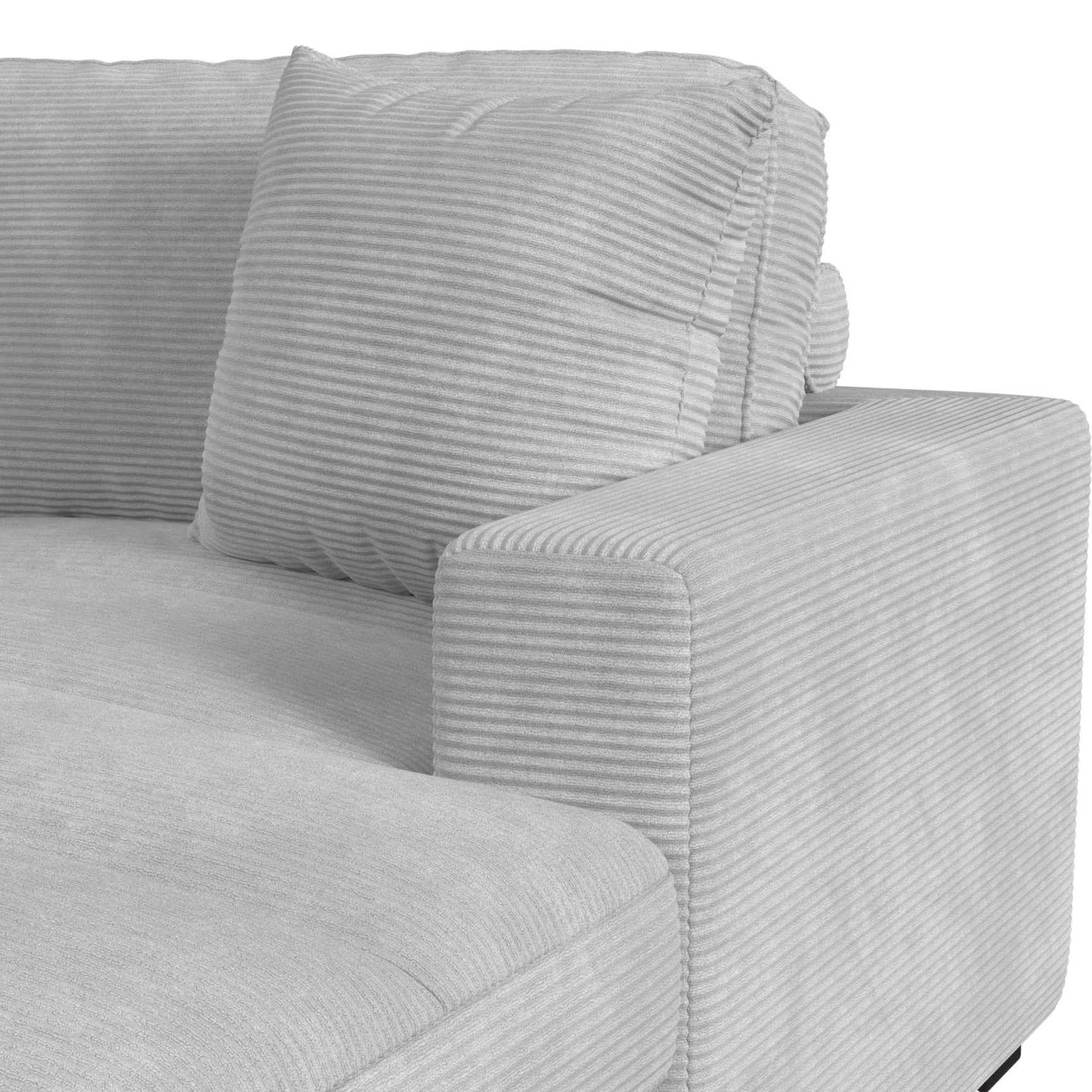 Arizona Modular RHF Chaise with 1 pillow 20" in Steno Stone