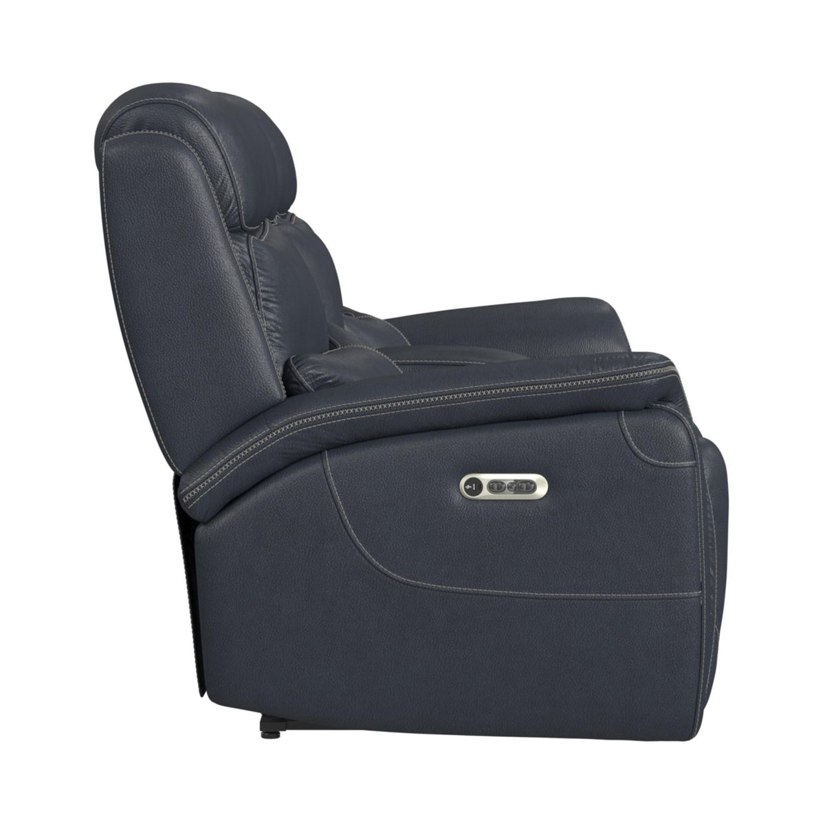 Aruba Power Motion Loveseat with Power Headrest and Console in Pebble Navy