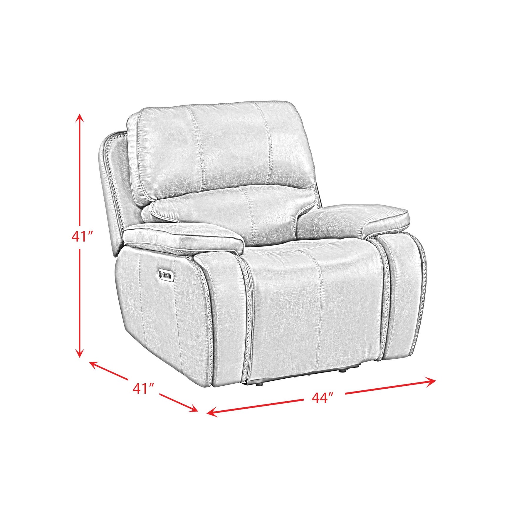 Atlantis Power Motion Recliner with Power Head Recliner in Heritage Brown - Tampa Furniture Outlet