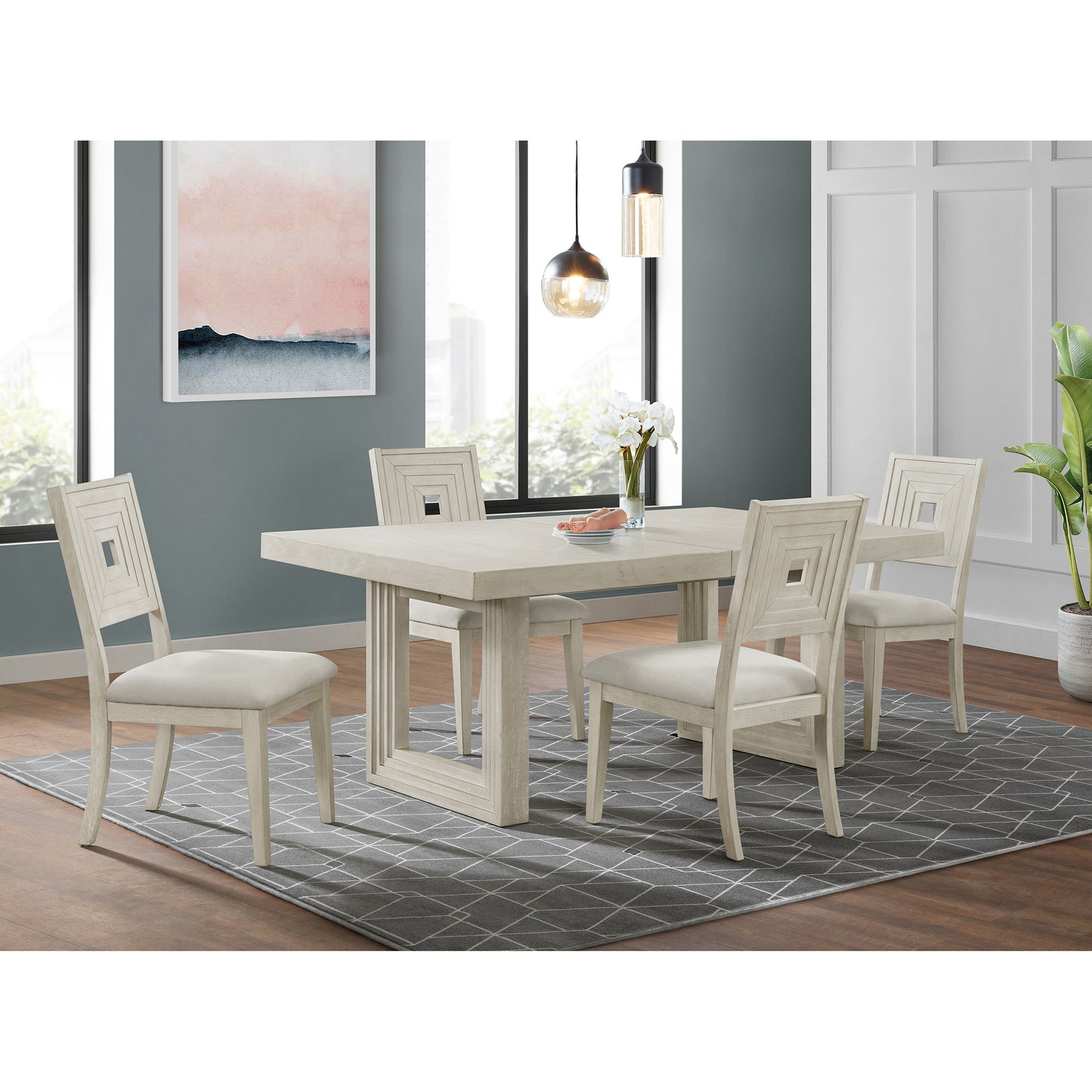 Avalanche Dining Side Chair in Antique White (2 Per Carton) – SKU D-11600-7-SC | Elements