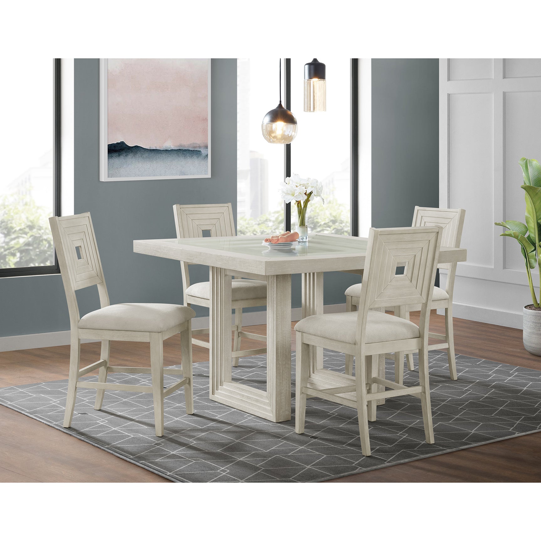 Avalanche Counter Side Chair in Antique White (2 Per Carton) – SKU D-11600-7-CSC | Elements