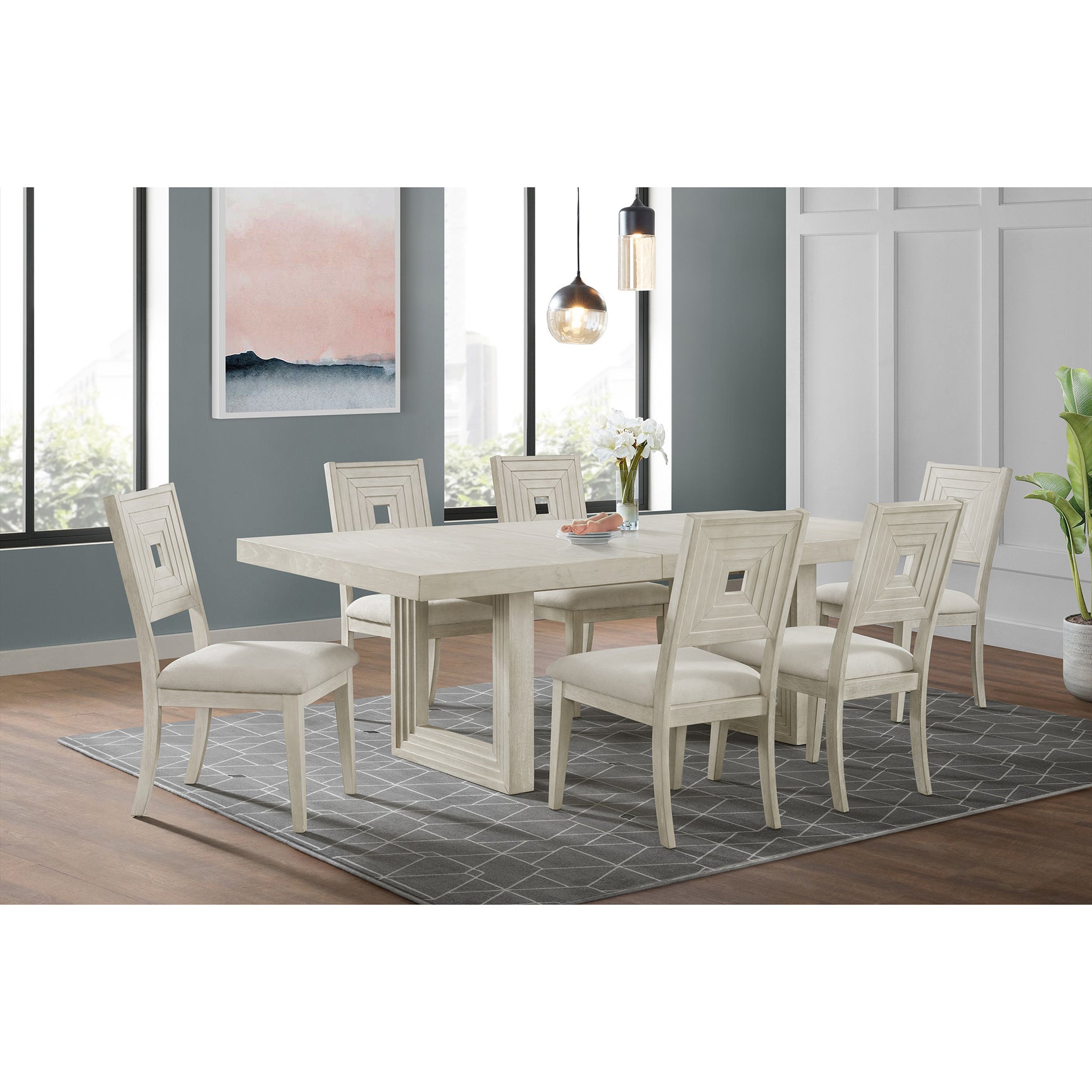 Avalanche Dining Side Chair in Antique White (2 Per Carton) - Tampa Furniture Outlet