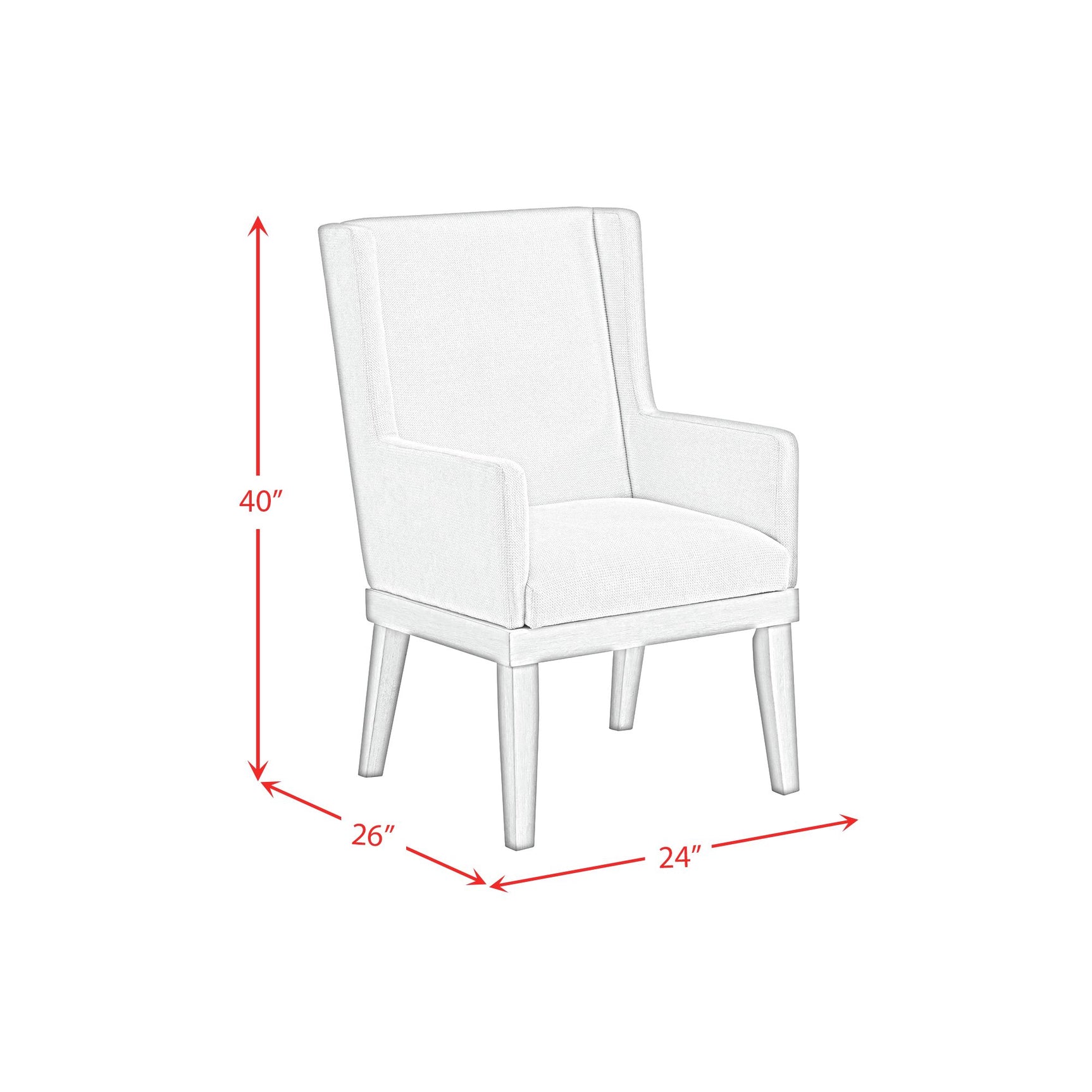 Avalanche Dining Arm Chair in Antique White (2 Per Carton) - Tampa Furniture Outlet